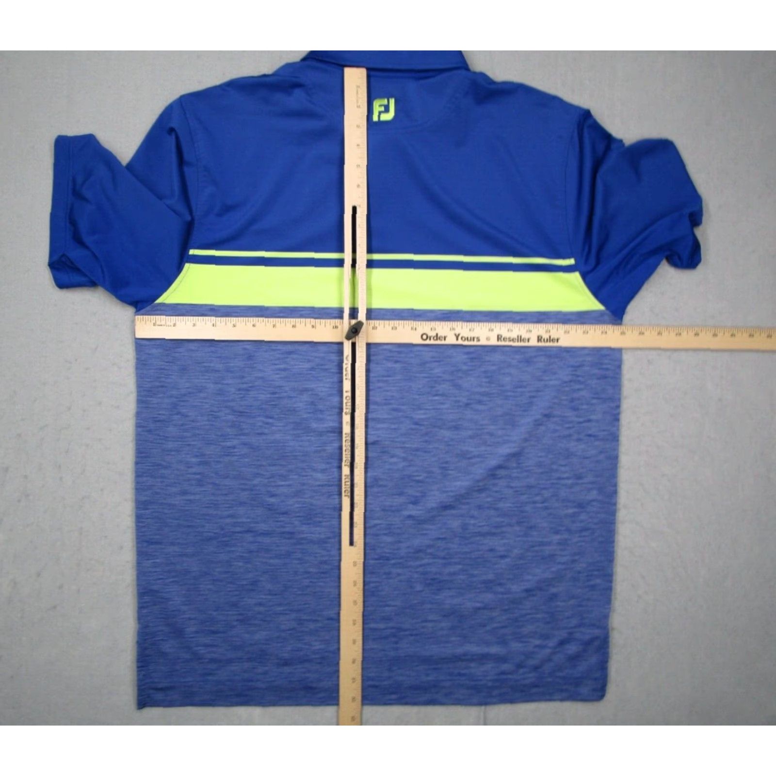 Footjoy FootJoy Polo Shirt Mens XL Blue Striped Performance Golf Size US XL / EU 56 / 4 - 6 Thumbnail