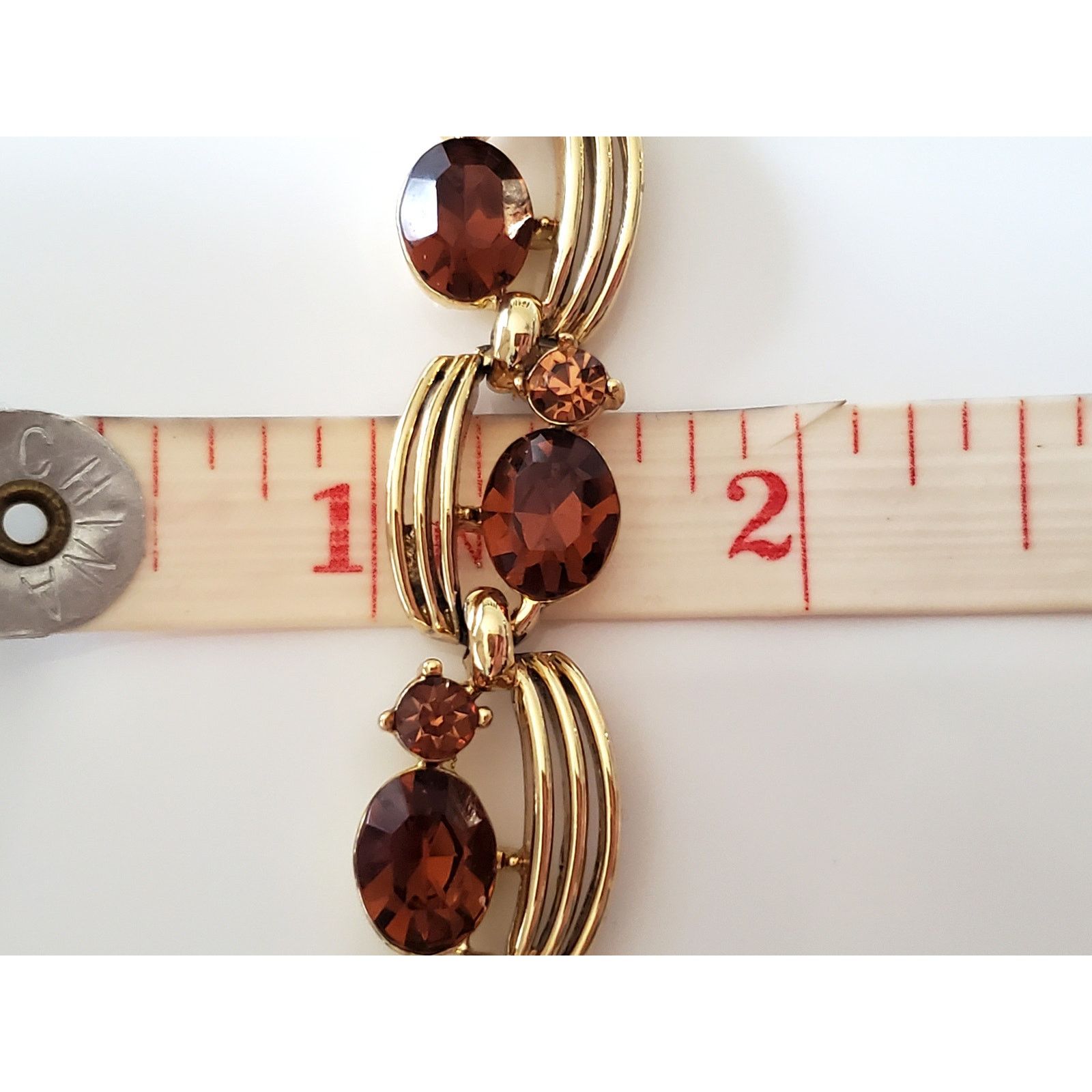Other Vintage Amber Brown Rhinestone Choker Necklace by Lisner Size ONE SIZE - 9 Thumbnail