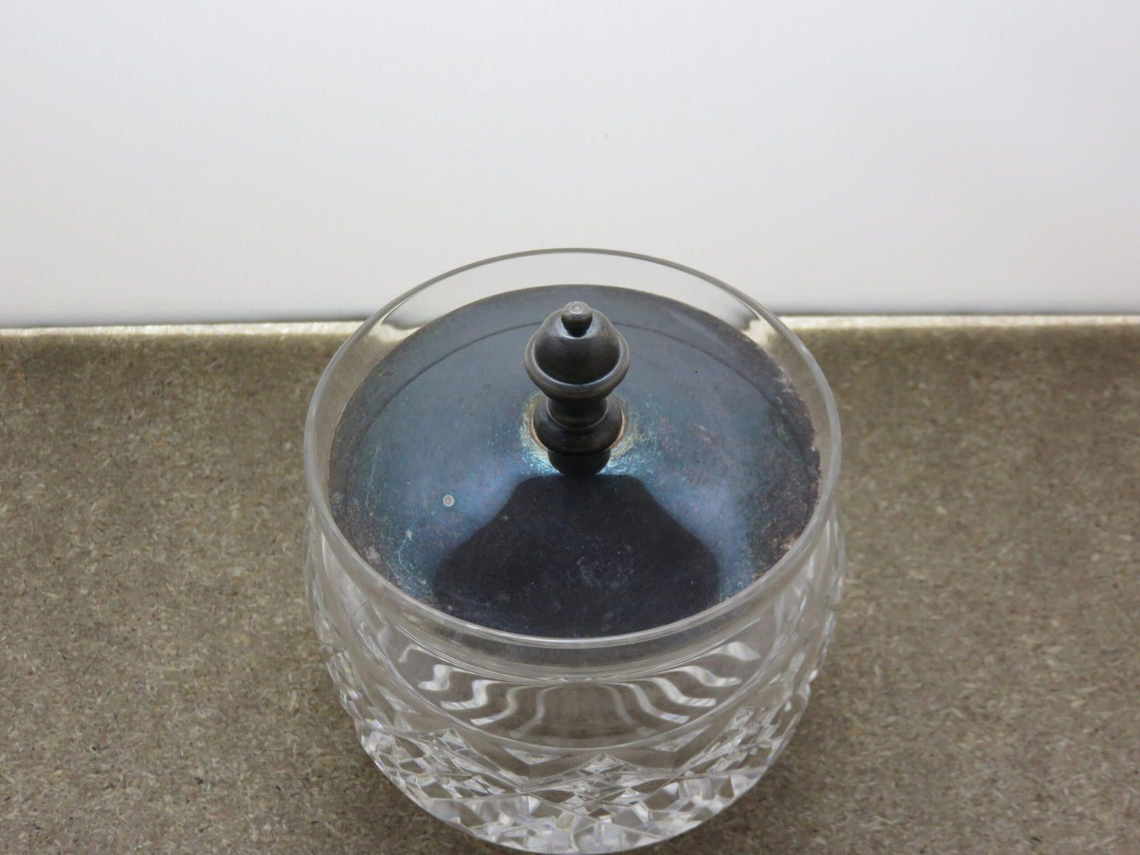 Starter Stuart Crystal Cut Glass Storage Trinket Box Silver Lid Size ONE SIZE - 4 Thumbnail