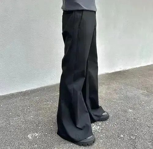 Jean Cotton Embroidery Baggy Black Flare Pants Size US 32 / EU 48 - 2 Thumbnail