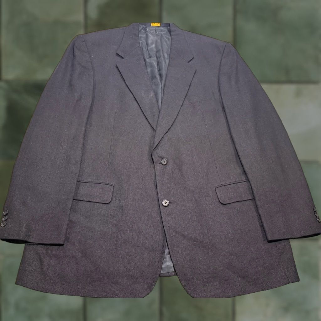 Brooks Brothers Blue Silk Linen Wool Vented Back Men’s Blazer Jacket Sz 46 L