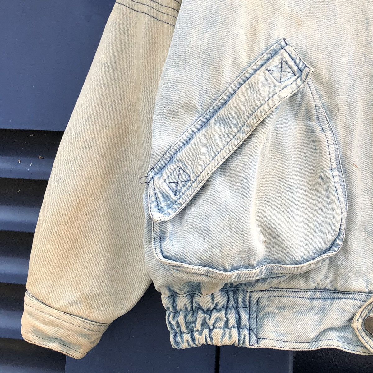 Vintage Vintage HEART & HEART FADED Light Weight Cargo Denim Jacket Size US L / EU 52-54 / 3 - 4 Thumbnail
