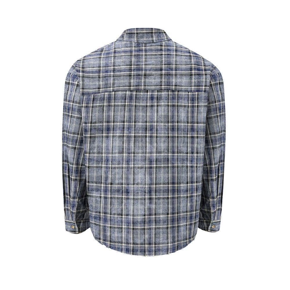 Vintage Men's American retro distressed plaid long-sleeved shirt Size US M / EU 48-50 / 2 - 2 Thumbnail