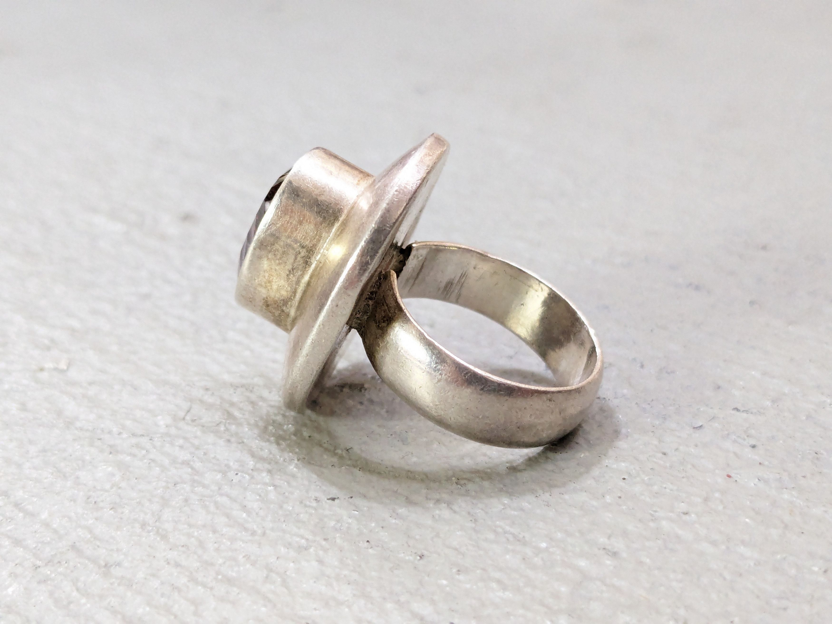 Jewelry × Vintage Sterling Silver Ring Pink Tourmaline 9.25 Avant Garde Size ONE SIZE - 7 Thumbnail