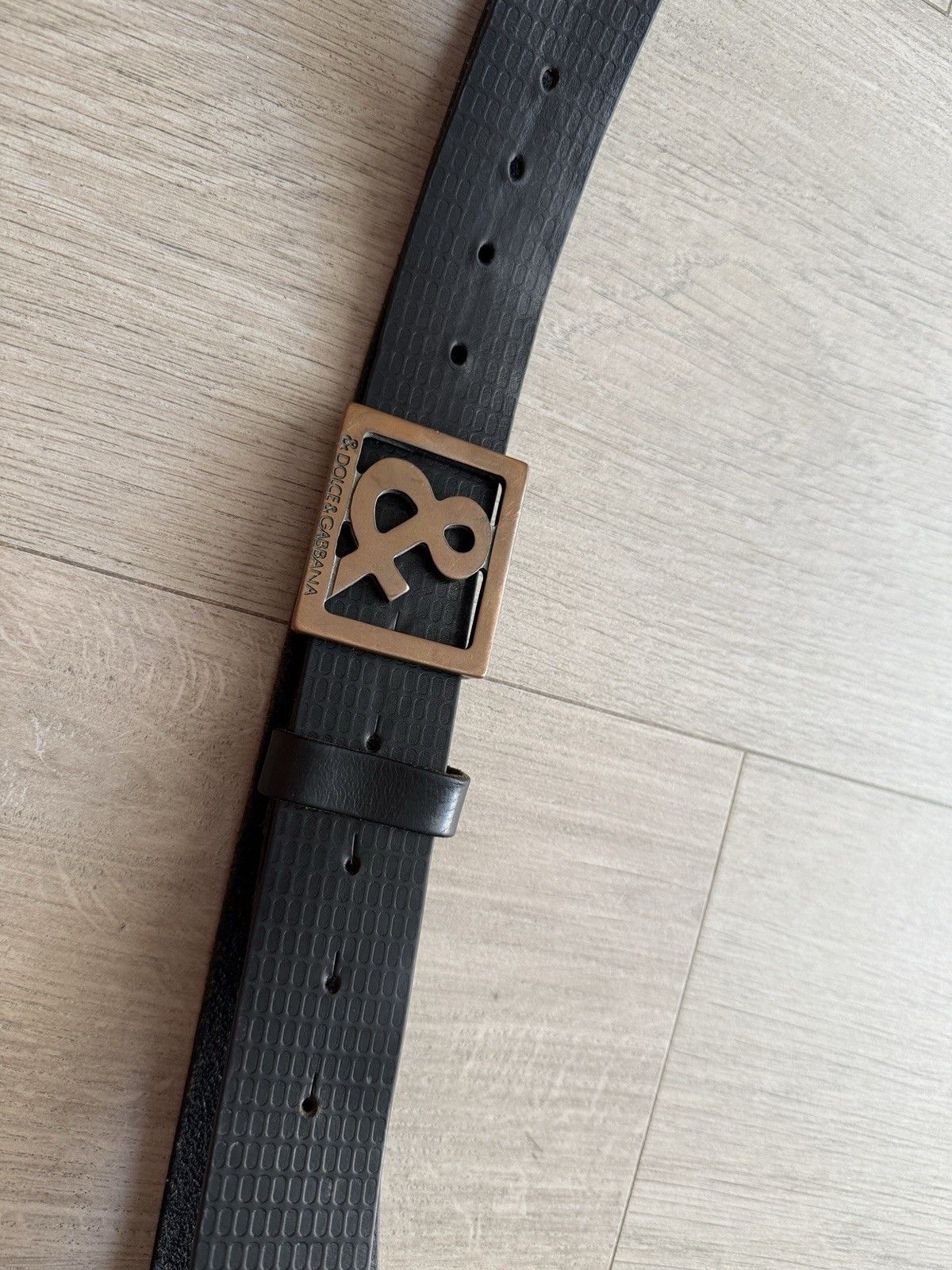 Dolce & Gabbana Vintage Dolce Gabbana Dolce&Gabbana Leather Mens Belt 95/110 Size 32 - 5 Thumbnail