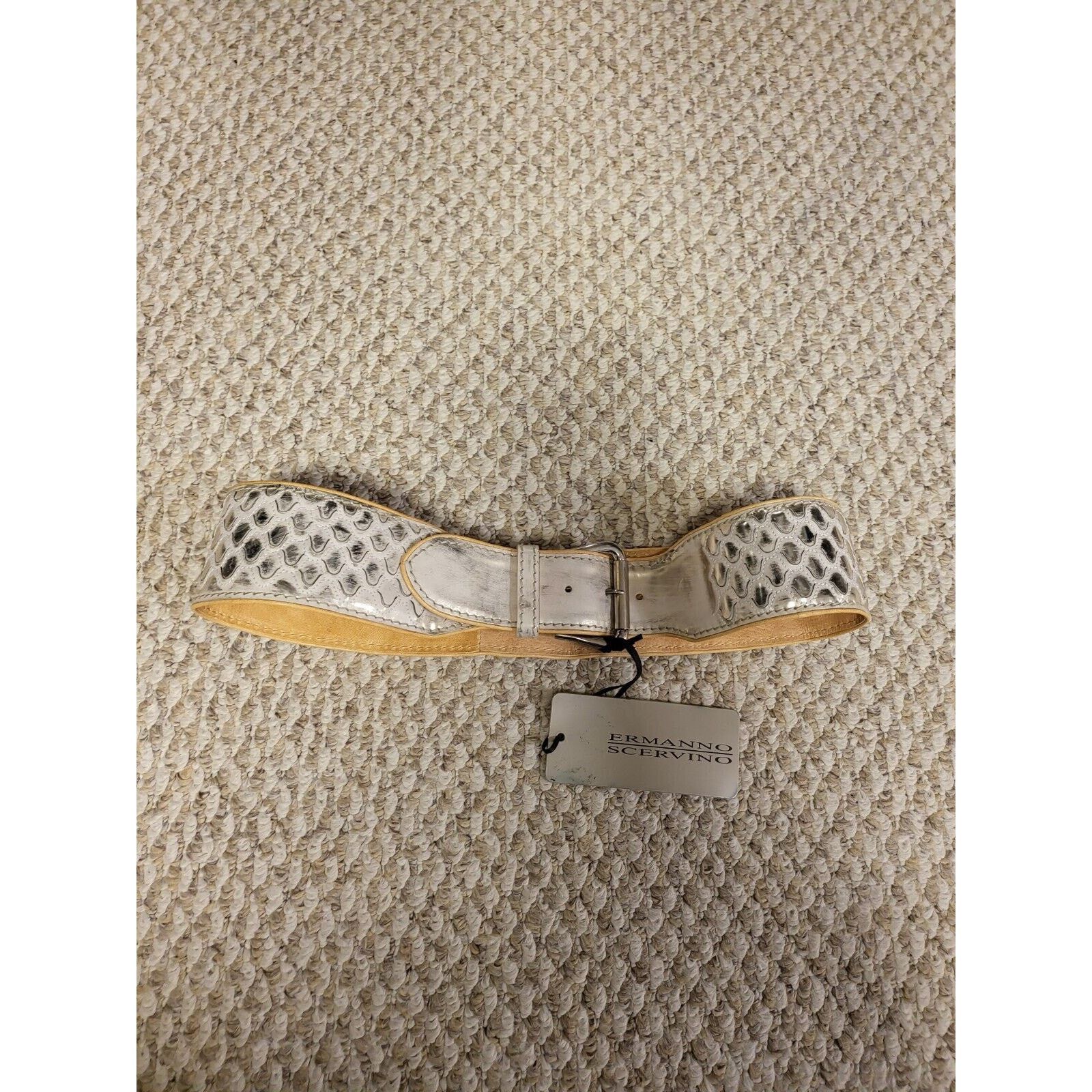 Ermanno Scervino Snake Skin Genuine Leather Belt