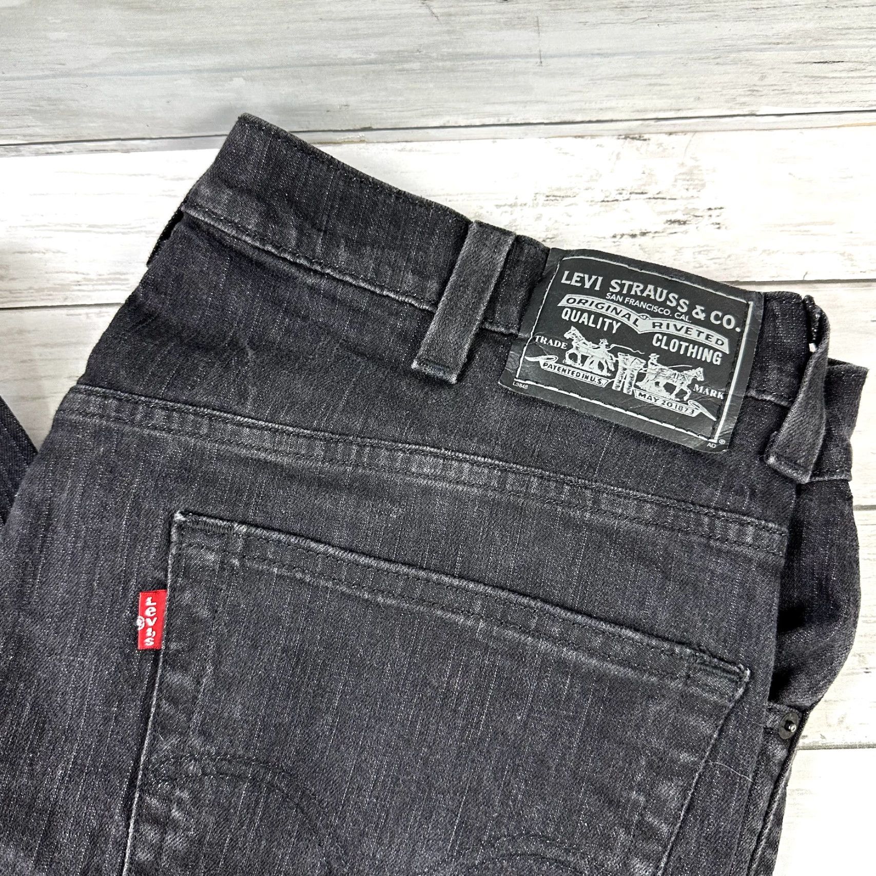 Levi's Levi’s Men’s 559 Relaxed Straight Jeans 42x30 Black Denim 5-Pocket Logo USA Levi's 500 Series Mens Regular 42 Size US 42 / EU 58 - 2 Thumbnail
