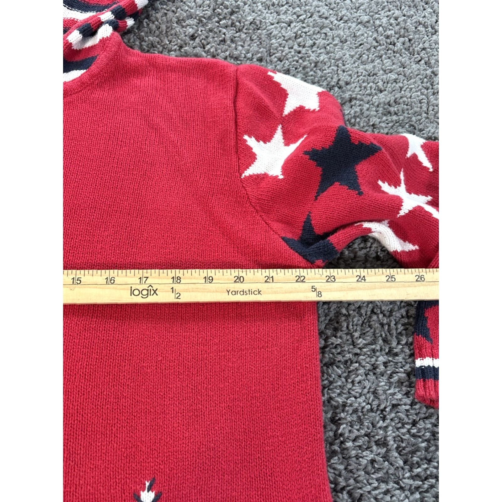 Quacker Factory VINTAGE Quacker Factory Hoodie Womens L USA American Flag Red Stripes 90s Size L / US 10 / IT 46 - 3 Thumbnail