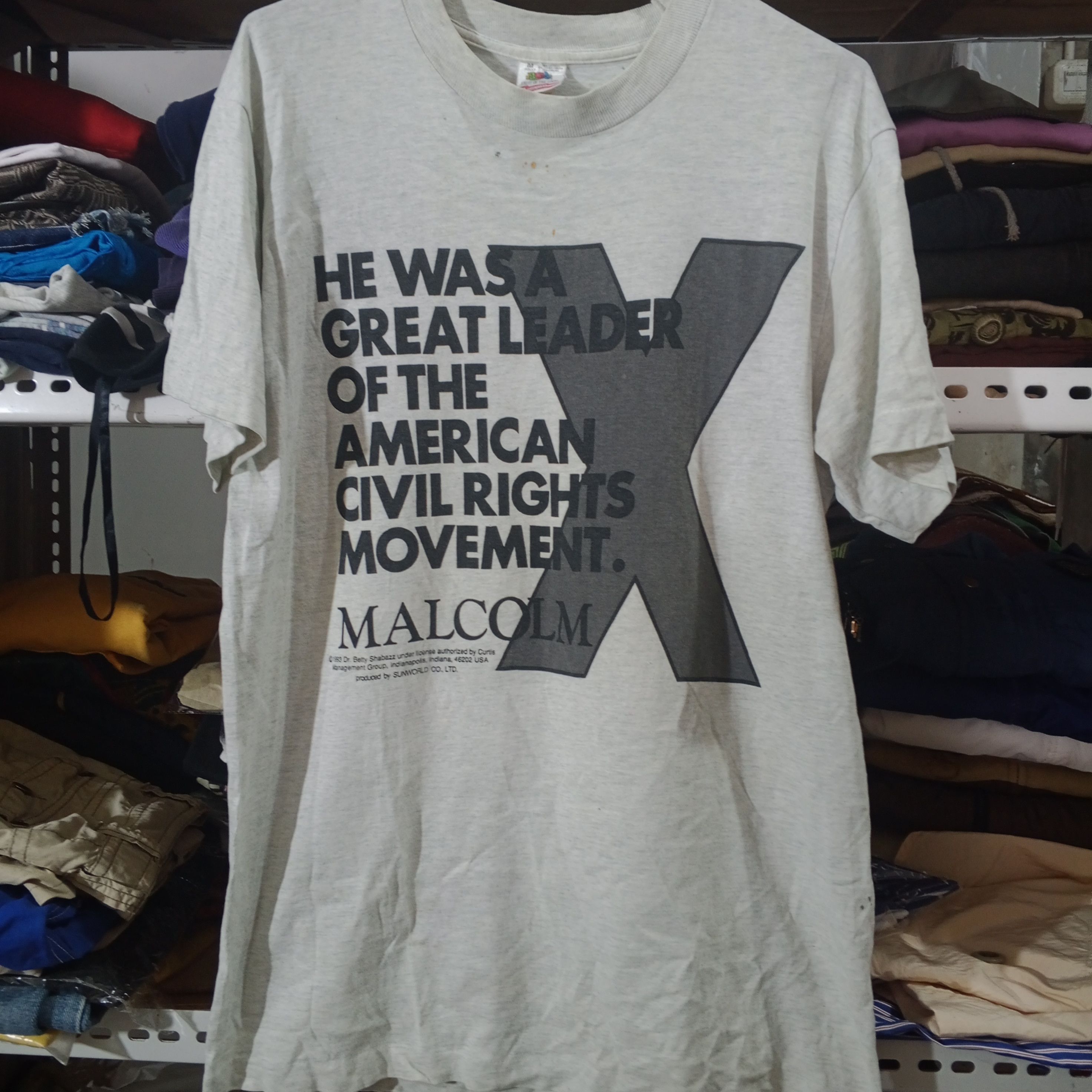 Vintage Vintage Malcolm X Rap Hip Hop T-Shirt Size US M / EU 48-50 / 2 - 1 Thumbnail
