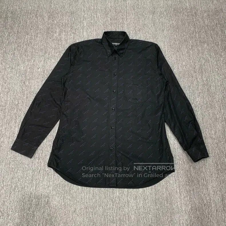 Balenciaga Balenciaga Black Logo Print Shirt Jacket. Size US M / EU 48-50 / 2 - 1 Thumbnail
