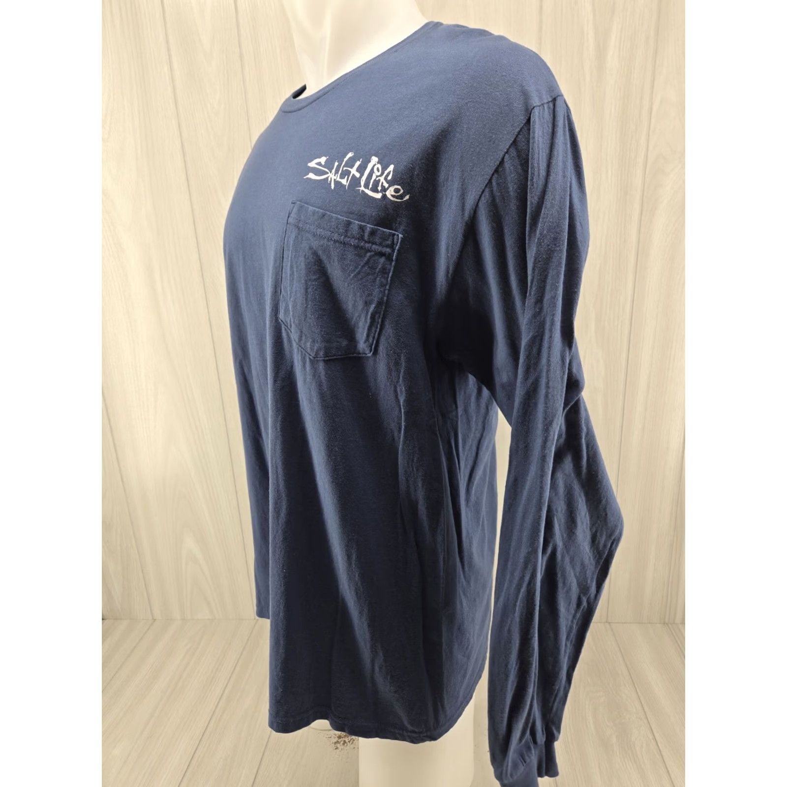 Vintage Salt Life Mens Long Sleeve T Shirt Large Blue Crew Neck Cotton USA Flag Logo Shirt Mens Long Sleeve T-Shirt Blue Cotton USA Flag Logo Salt Life Size US L / EU 52-54 / 3 - 4 Thumbnail