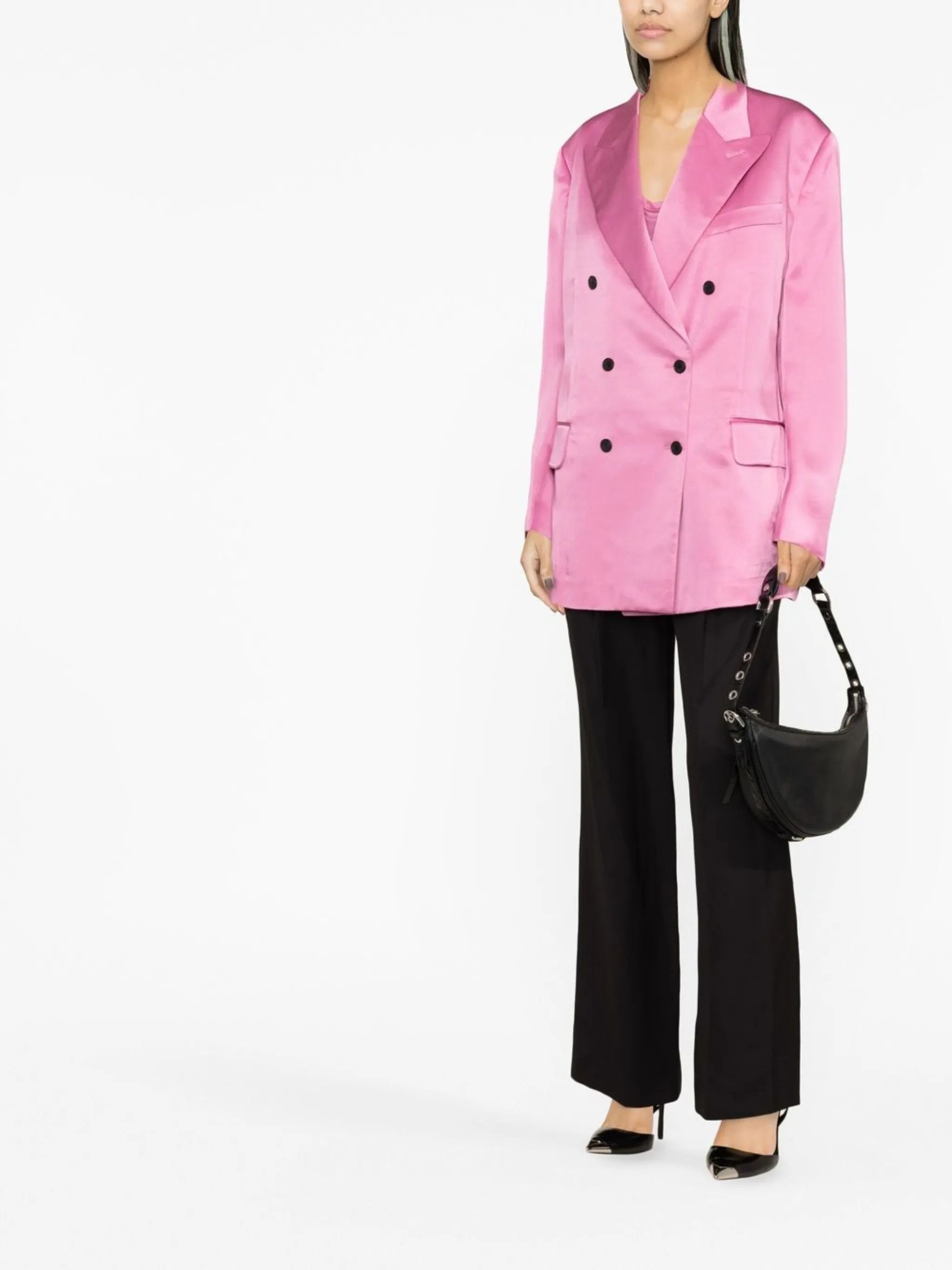 Tom Ford o1w1db10225 GI2915 Double-breasted Blazer in Fuchsia Size XS / US 0-2 / IT 36-38 - 2 Thumbnail