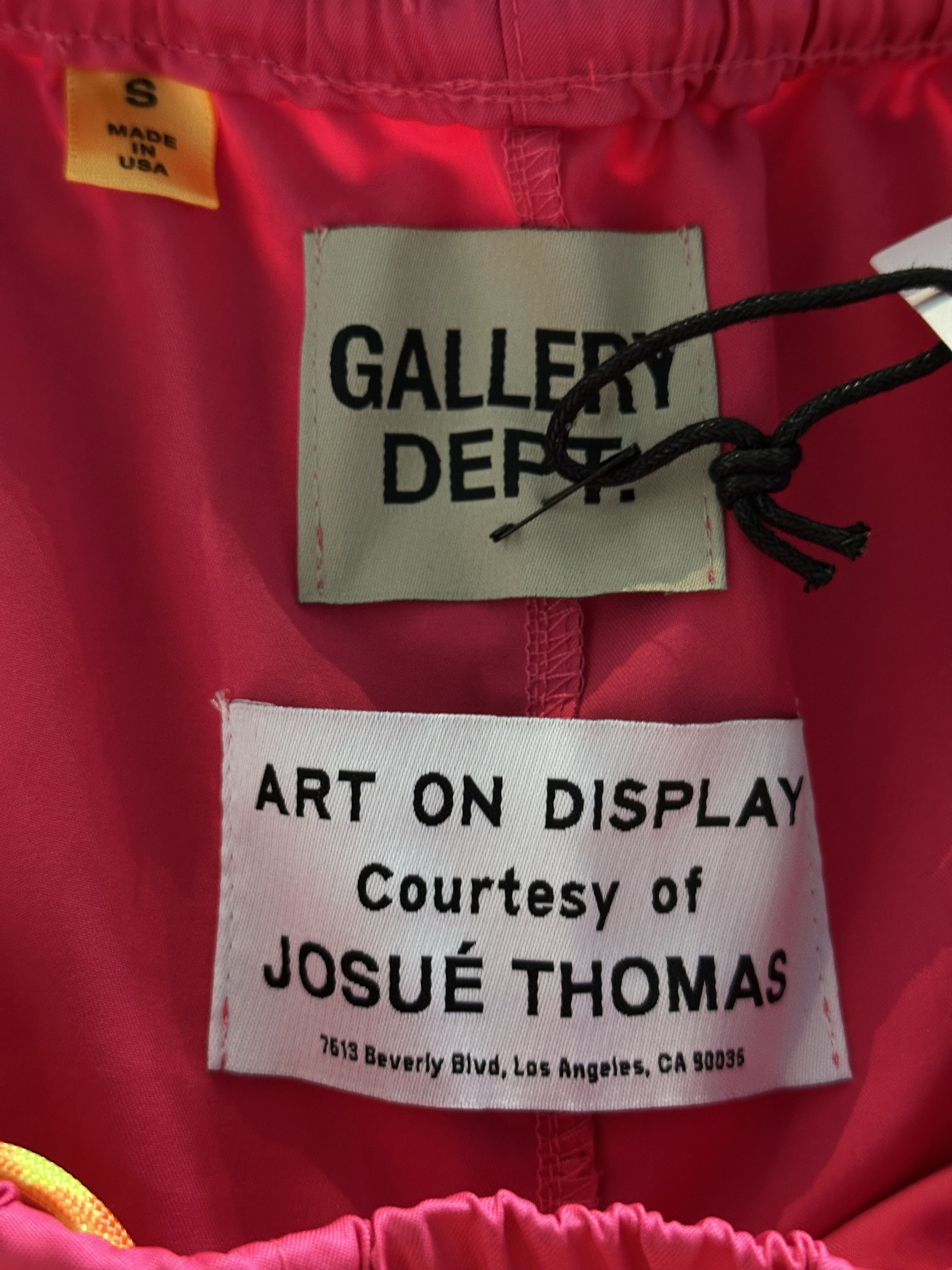 Gallery Dept. Gallery Dept Pink & Yellow Logo Zuma Shorts Size US 28 / EU 44 - 3 Thumbnail