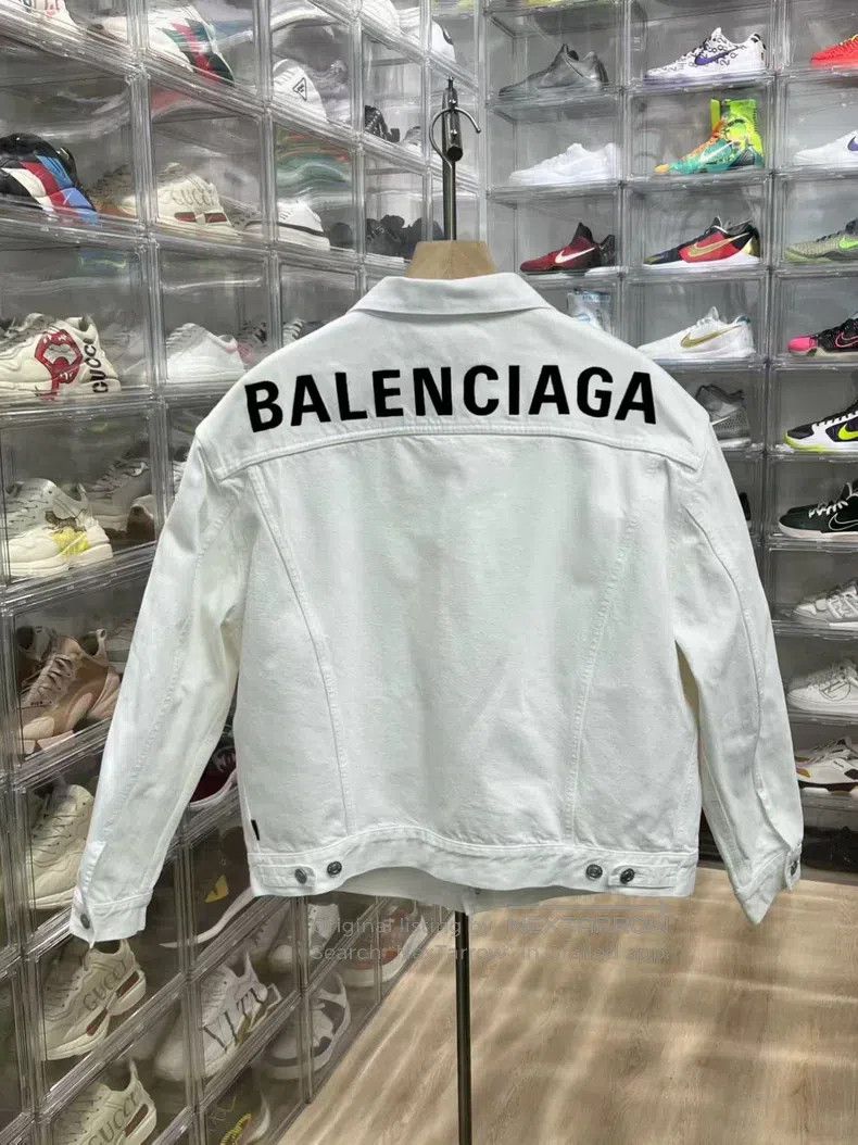 Balenciaga Letter Denim Jacket