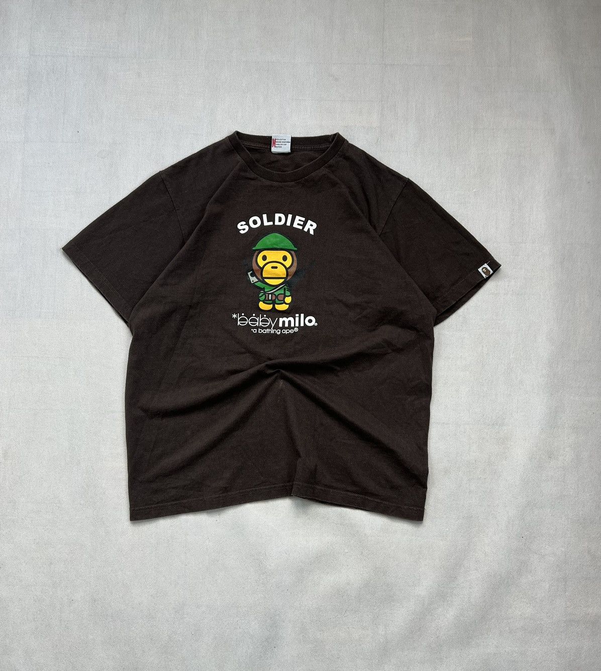 Bape × Vintage Tshirt A Bathing Ape Soldier Baby Milo Bape Vintage Brown Size US M / EU 48-50 / 2 - 1 Thumbnail
