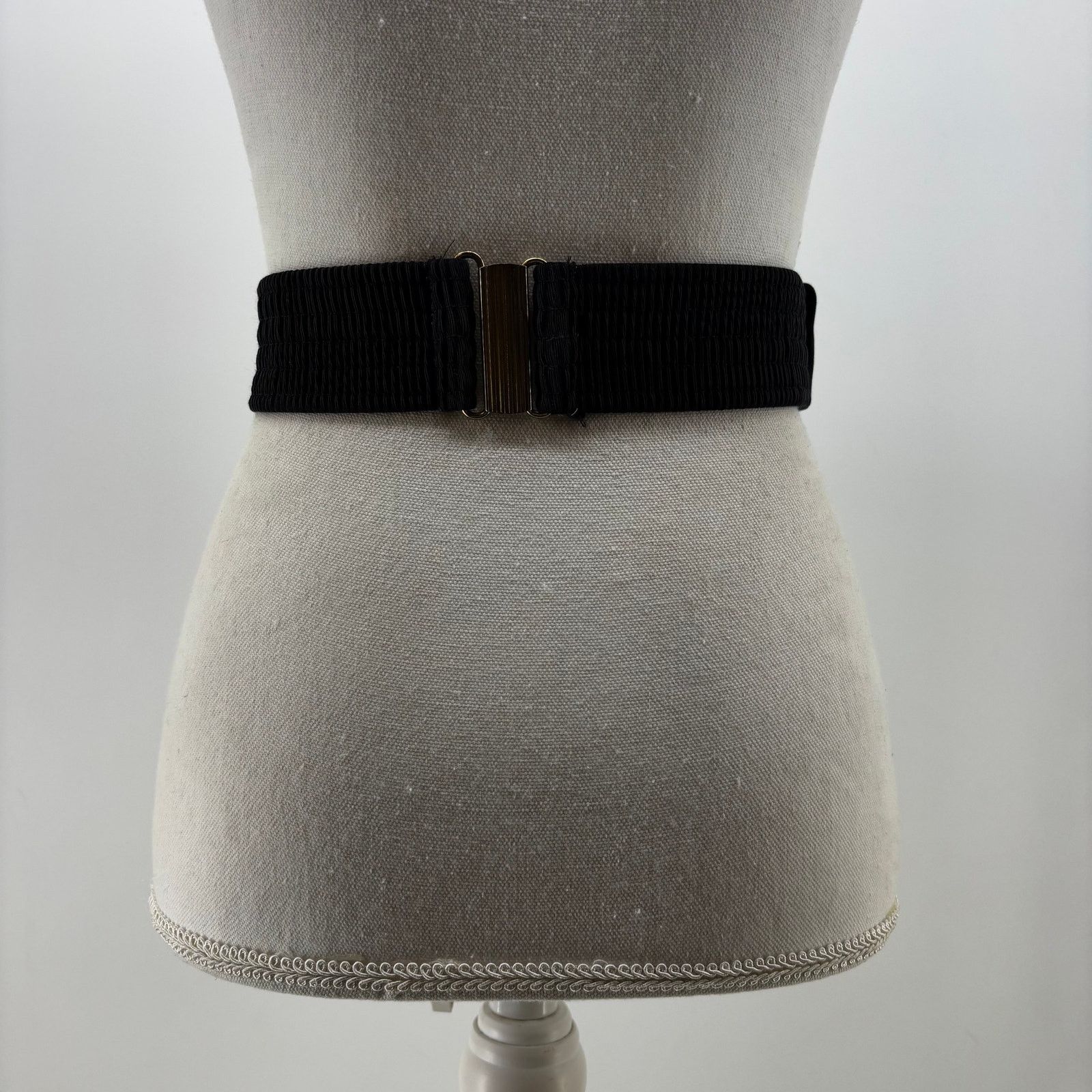 Other Vtg Cummerbund Belt Women's Puffy Fabric Belt Brown Tan OS Size ONE SIZE - 4 Thumbnail