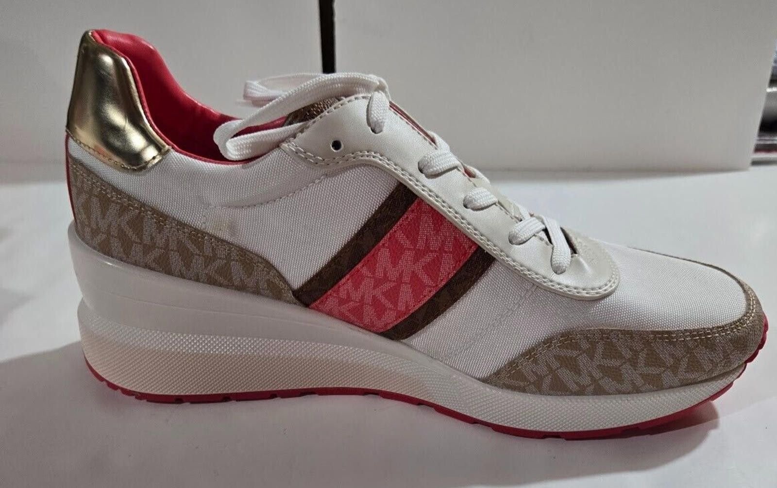 Michael Kors Womens Michael Kors Mabel Trainer Dahlia Coral 11 M NEW Size US 11 / IT 41 - 4 Thumbnail