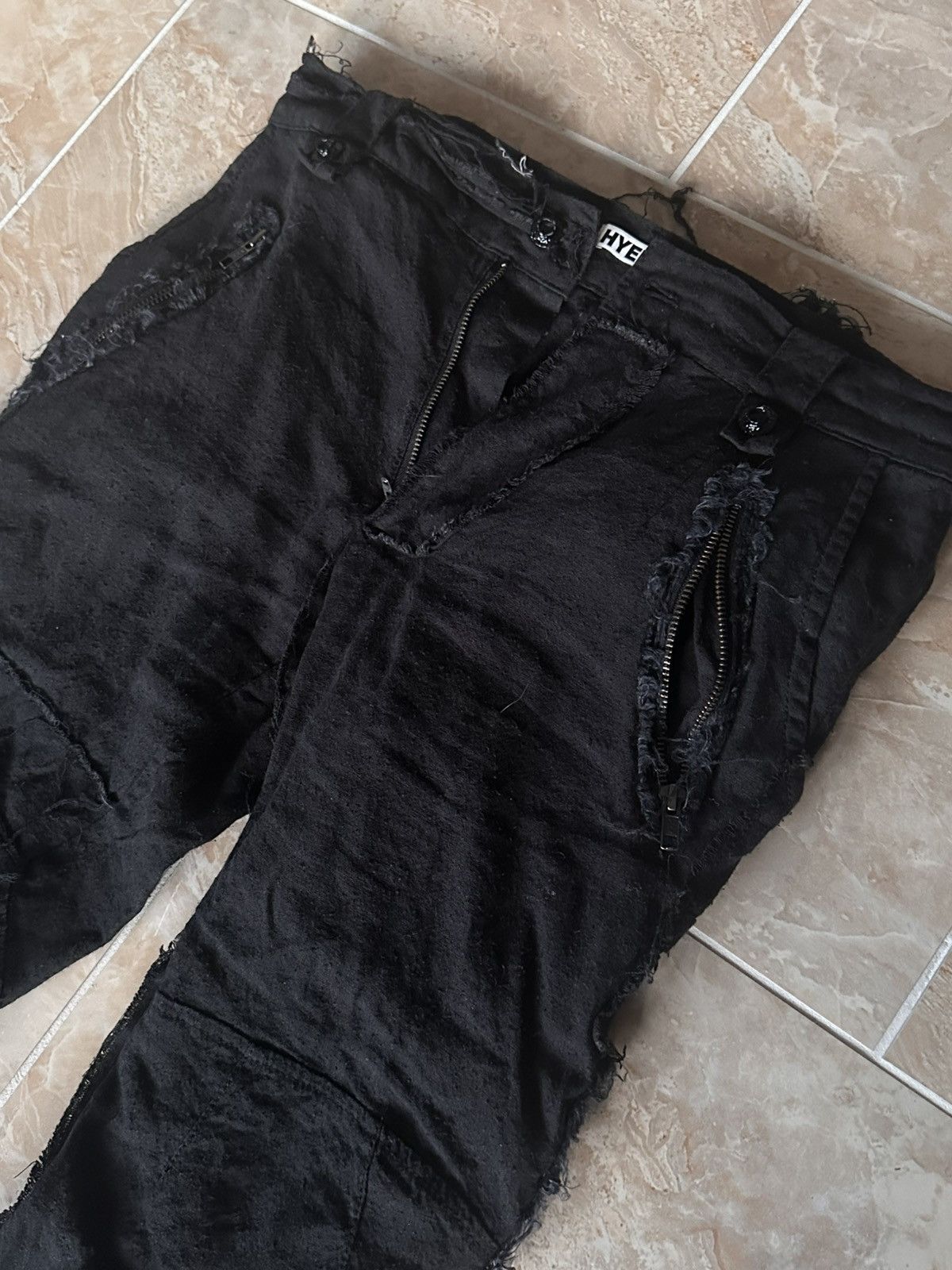 Hyein Seo Hyein Seo Black Patchwork Pants Size US 30 / EU 46 - 6 Thumbnail
