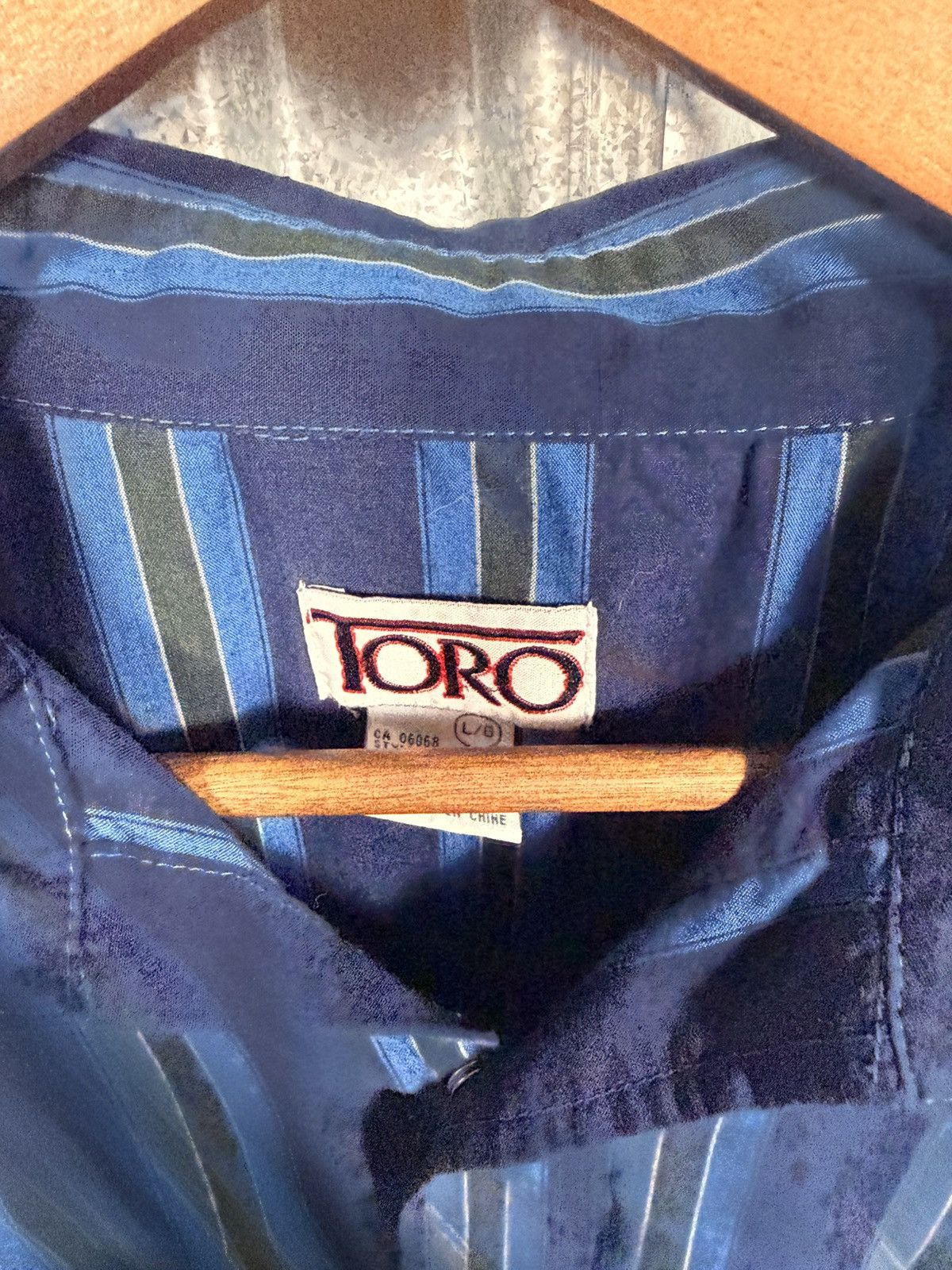 Other Vintage Toro Western Pearl Snap Pinstripe Western Shirt Size US L / EU 52-54 / 3 - 6 Thumbnail