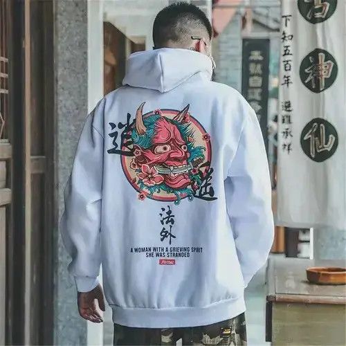 Handmade Casual hoodie with ronin theme Size US M / EU 48-50 / 2 - 1 Thumbnail