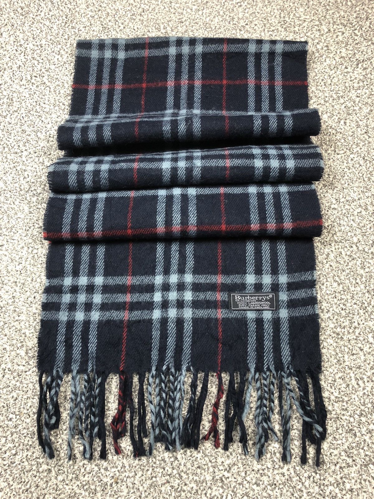 Burberry × Vintage Vintage Burberrys Scarf / Muffler / Neckwear Lambswool Size ONE SIZE - 3 Thumbnail