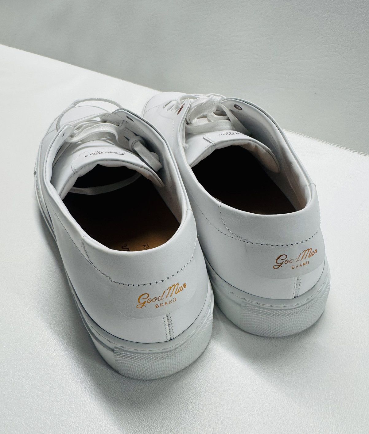 Good Man Brand Good Man Brand Edge Italian Leather Low Top Sneaker White Size US 10 / EU 43 - 5 Thumbnail