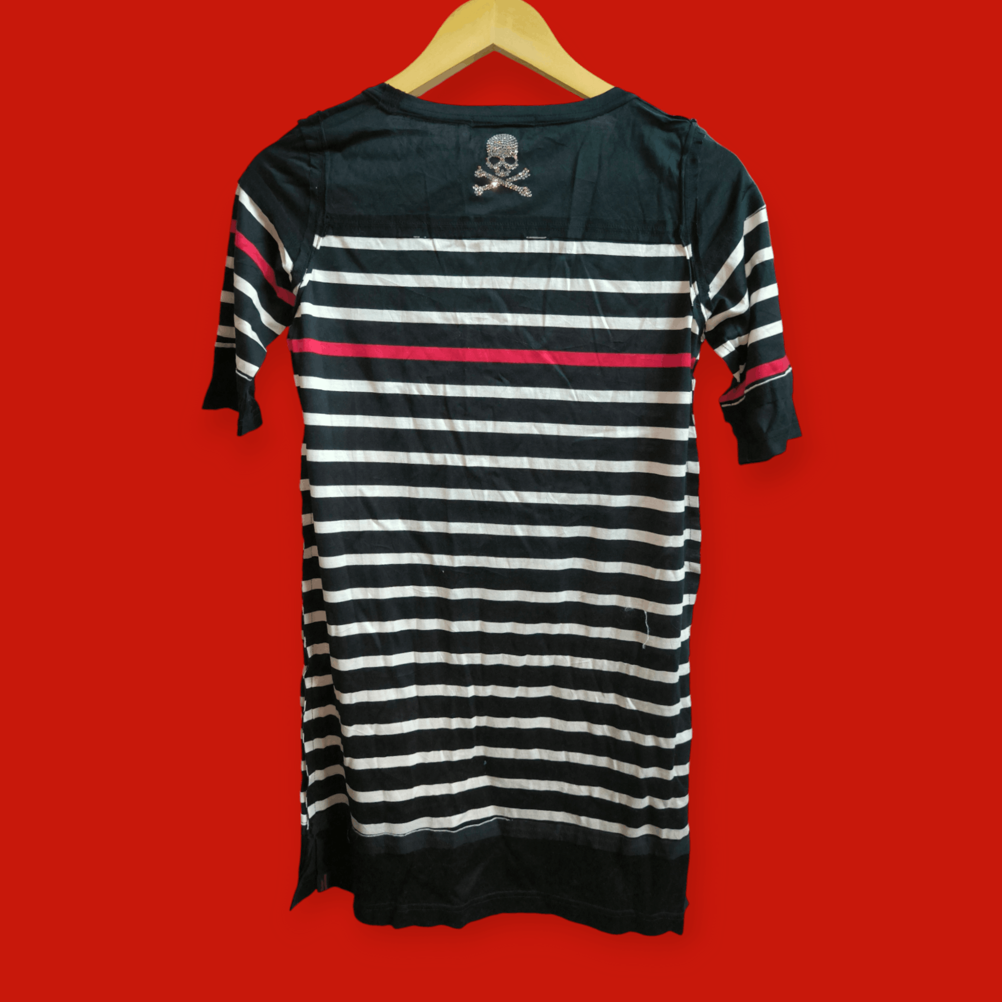 Japanese Brand × Mastermind Production Mastermind Japan Striped Tee Size XS / US 0-2 / IT 36-38 - 7 Thumbnail
