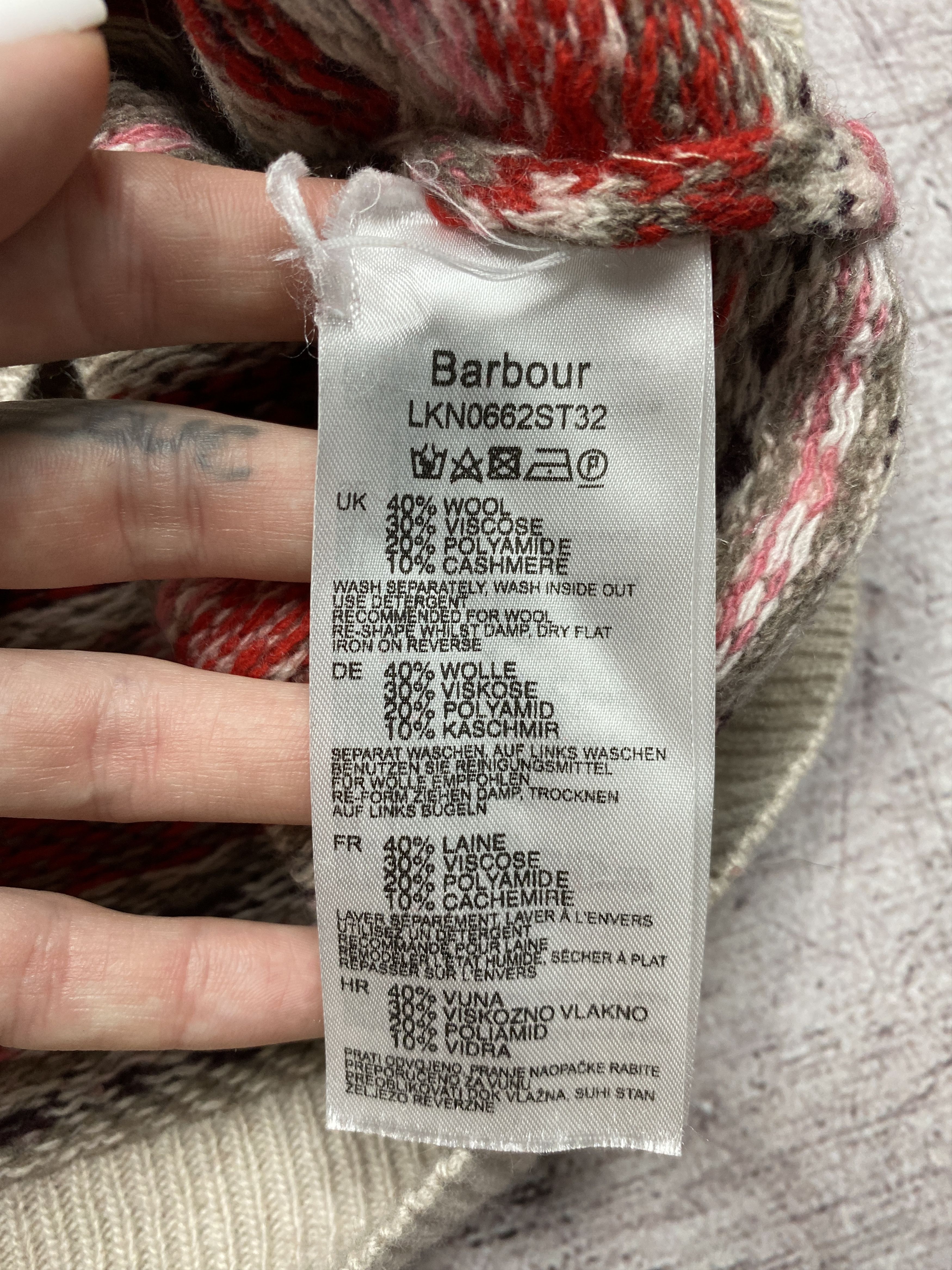 Barbour Barbour Vintage Womens Wool Knit Sweater Size XL / US 12-14 / IT 48-50 - 6 Thumbnail