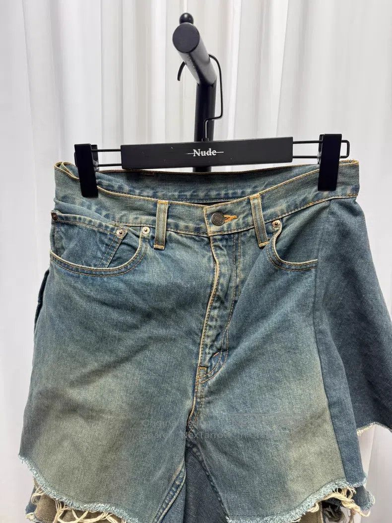 Junya Watanabe JUNYA WATANABE size M Ruffled Washed Denim Heavy Duty Skirt Size 25" / US 0 / IT 36 - 2 Thumbnail