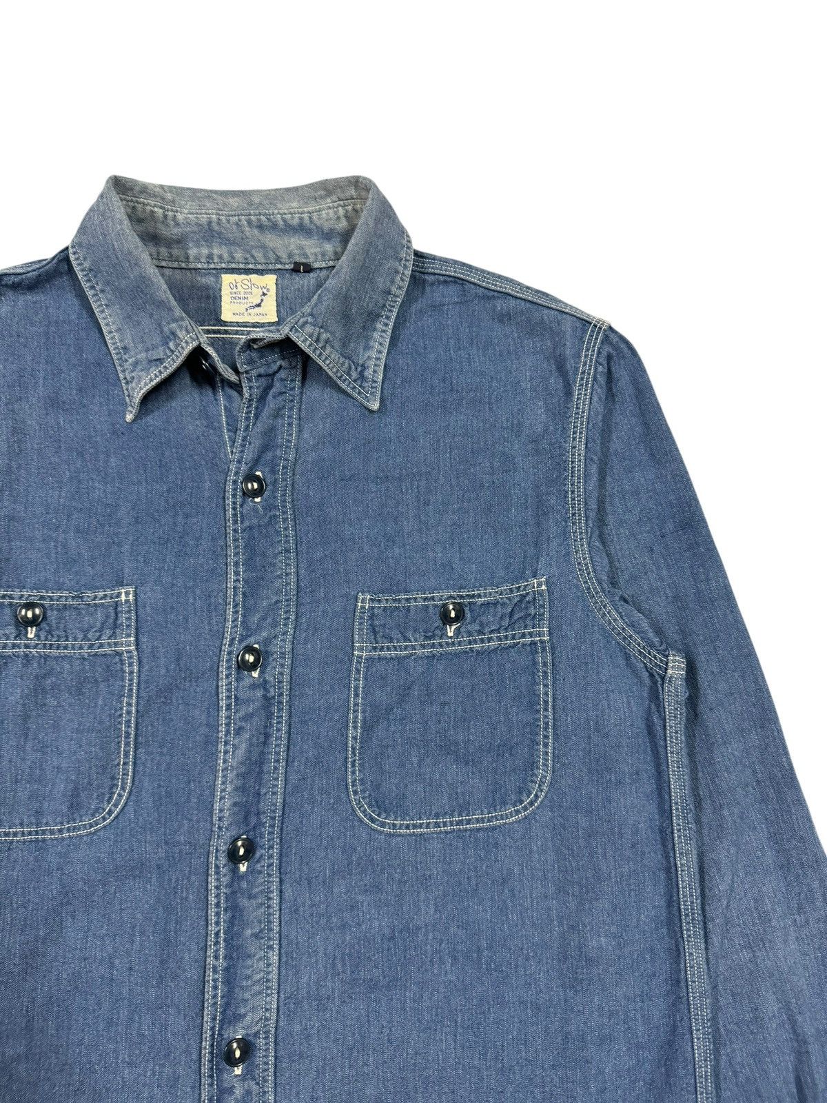 Orslow Orslow Ww11 Usn Inspired Chambray Blue Button Ups Size US S / EU 44-46 / 1 - 6 Thumbnail