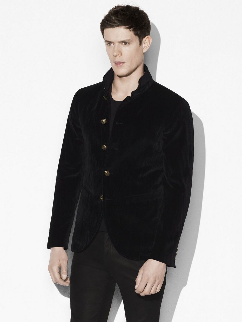 John Varvatos Crushed velvet jacket. Black. 50 Size US M / EU 48-50 / 2 - 12 Thumbnail