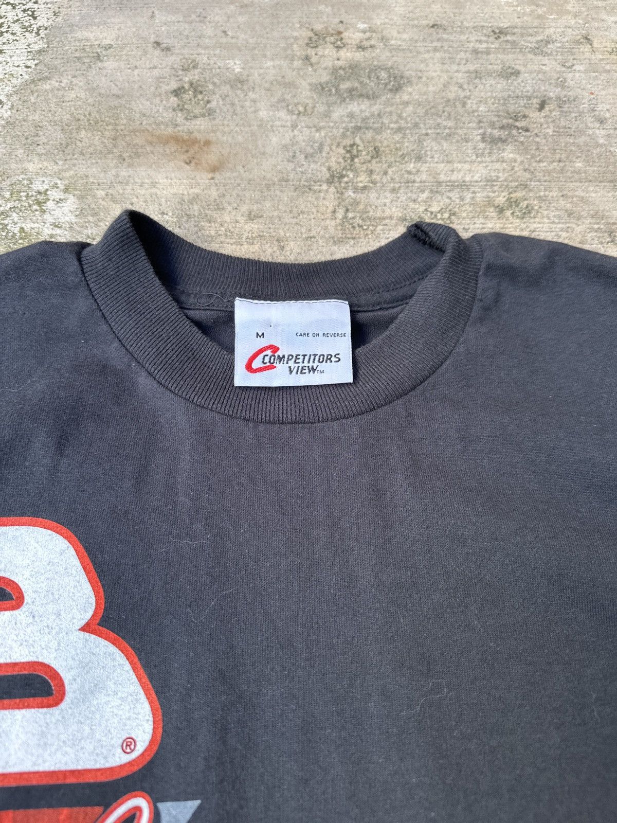 NASCAR × Vintage Vintage 90s Black Dale Earnhardt Wrap Around NASCAR T-Shirt Size US M / EU 48-50 / 2 - 3 Thumbnail