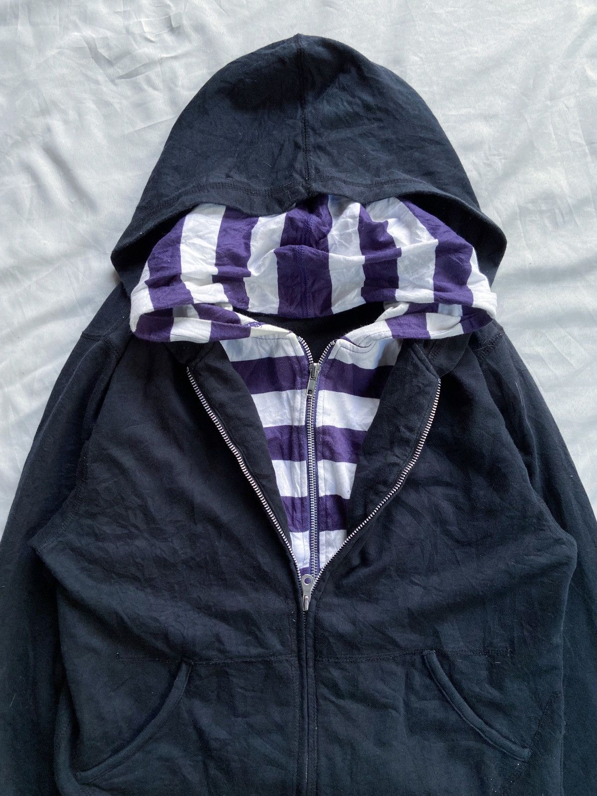 Beauty Beast DESIO DOUBLE LAYER STRIPED ZIP HOODIE Size US M / EU 48-50 / 2 - 3 Thumbnail