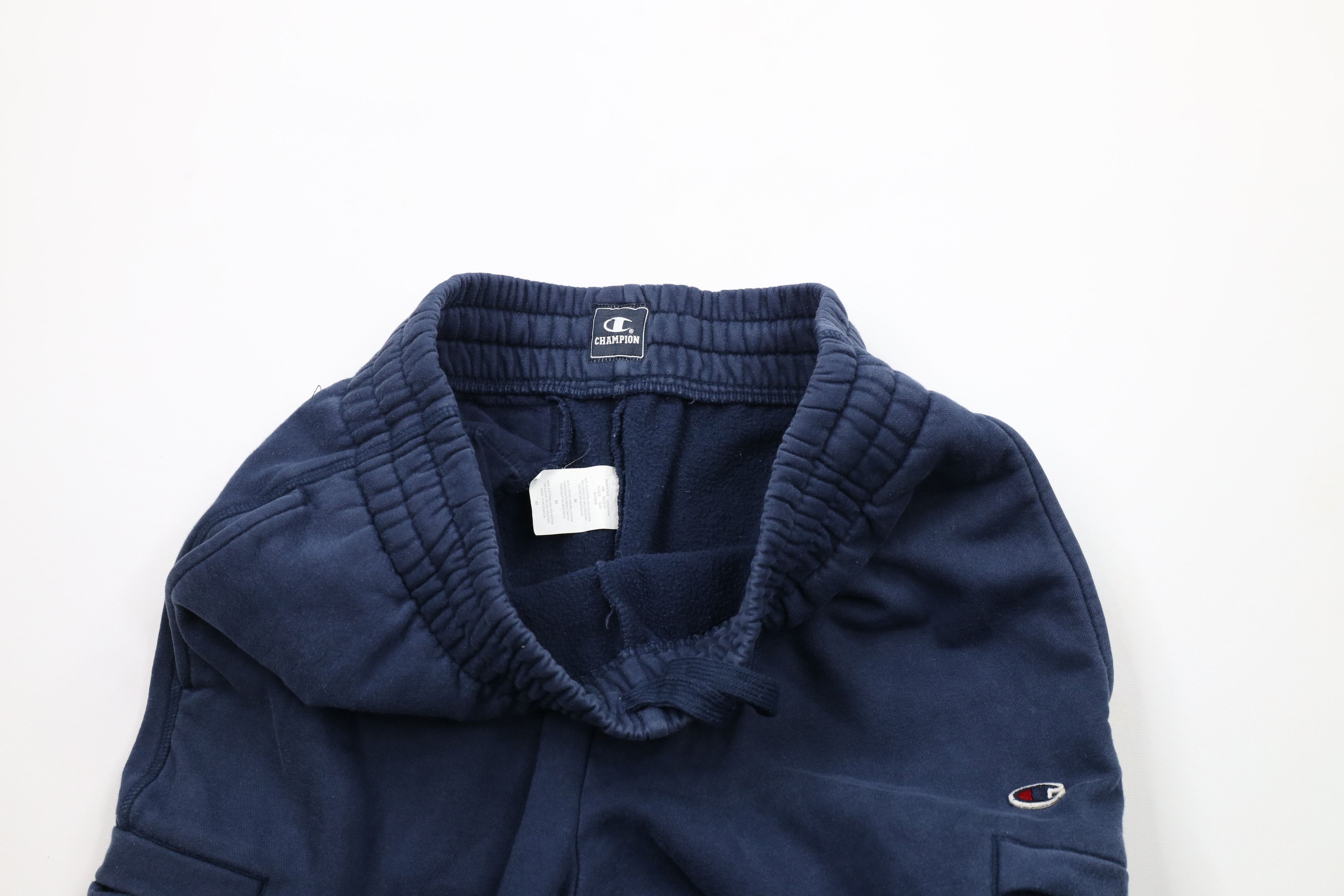 Champion × Vintage Vintage Champion Classic Logo Cargo Sweatpants Navy Blue Size US 34 / EU 50 - 7 Thumbnail