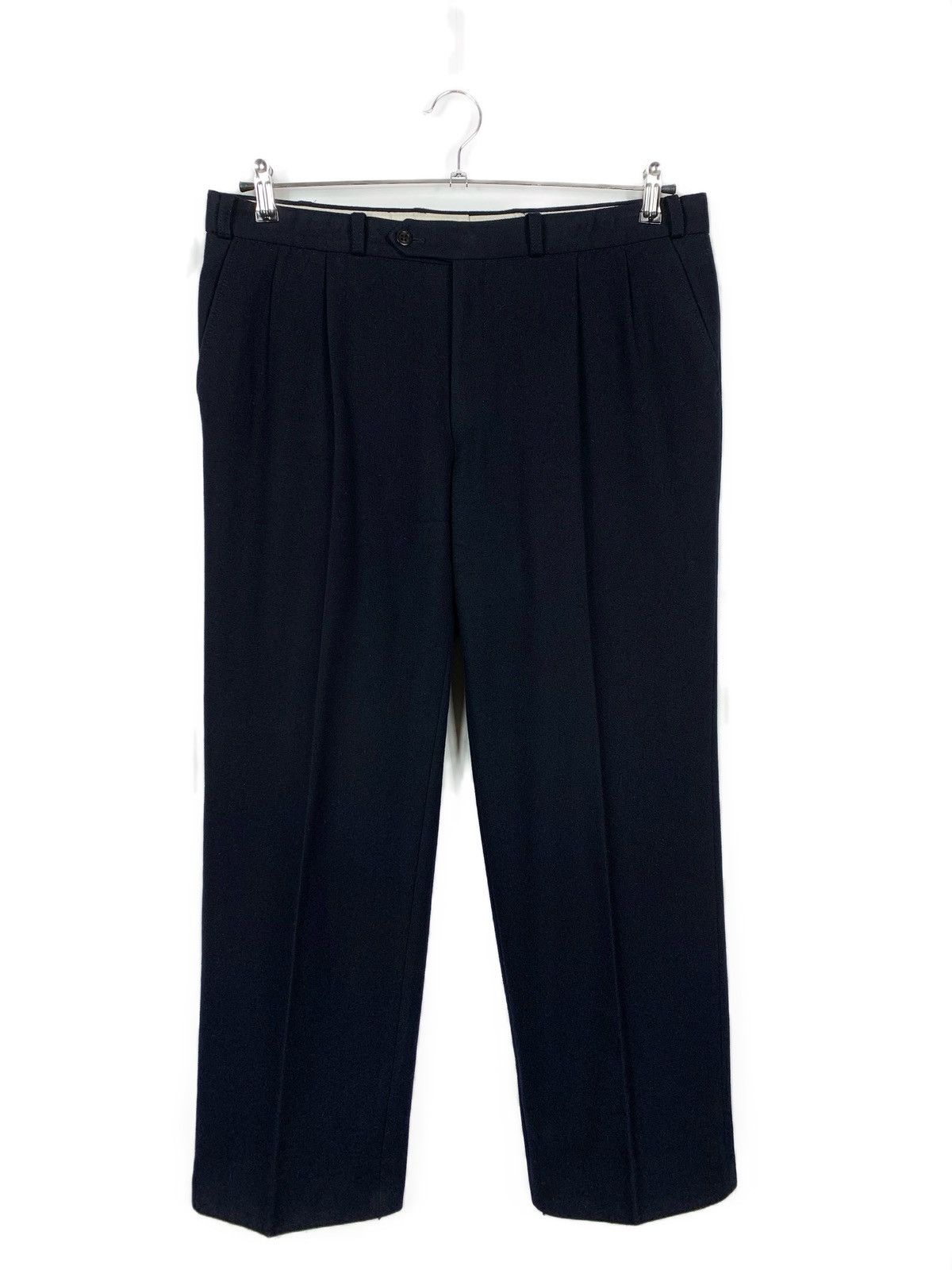 Burberry Vintage Burberrys Men's Navy Wool Trousers West Germany Size US 32 / EU 48 - 2 Thumbnail