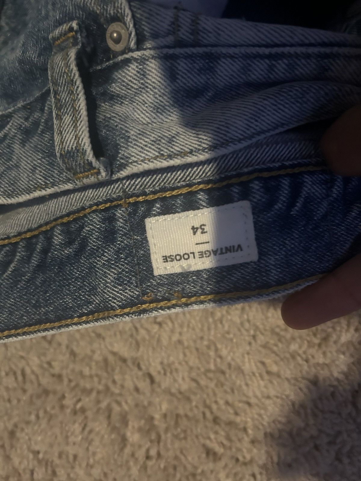 Vintage Vintage baggy blue jeans Size US 34 / EU 50 - 4 Thumbnail