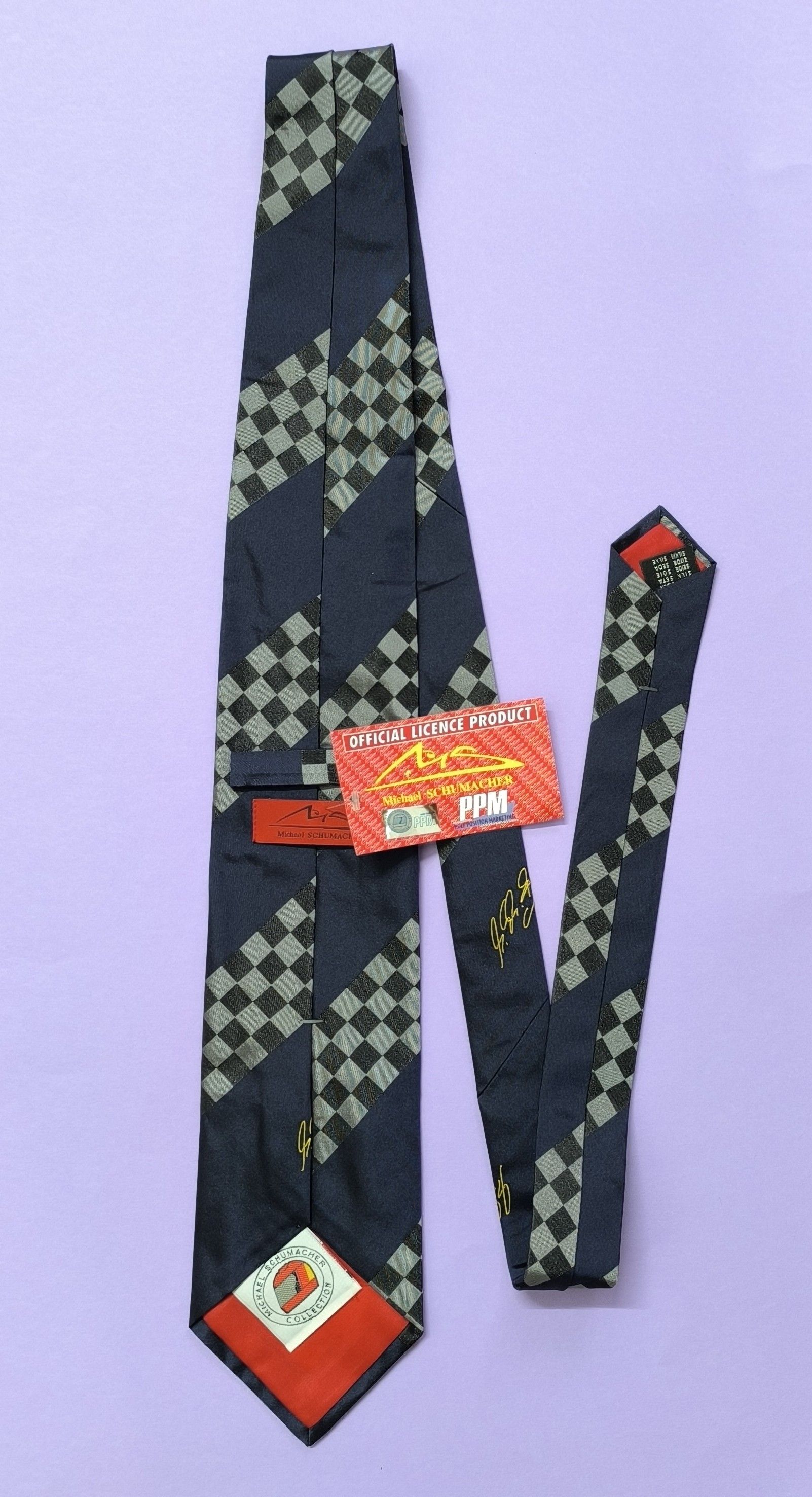 Other Vintage Michael Schumacher F1 Silk Blue Tie Racing Licensed Size ONE SIZE - 1 Thumbnail