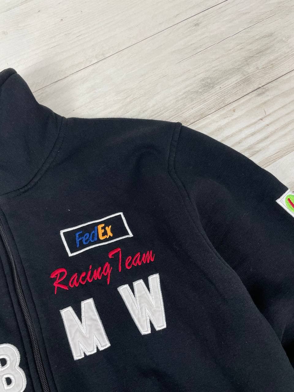 BMW Vintage BMW Racing Team Big Logo Full Zip Sweatshirt Size US L / EU 52-54 / 3 - 7 Thumbnail