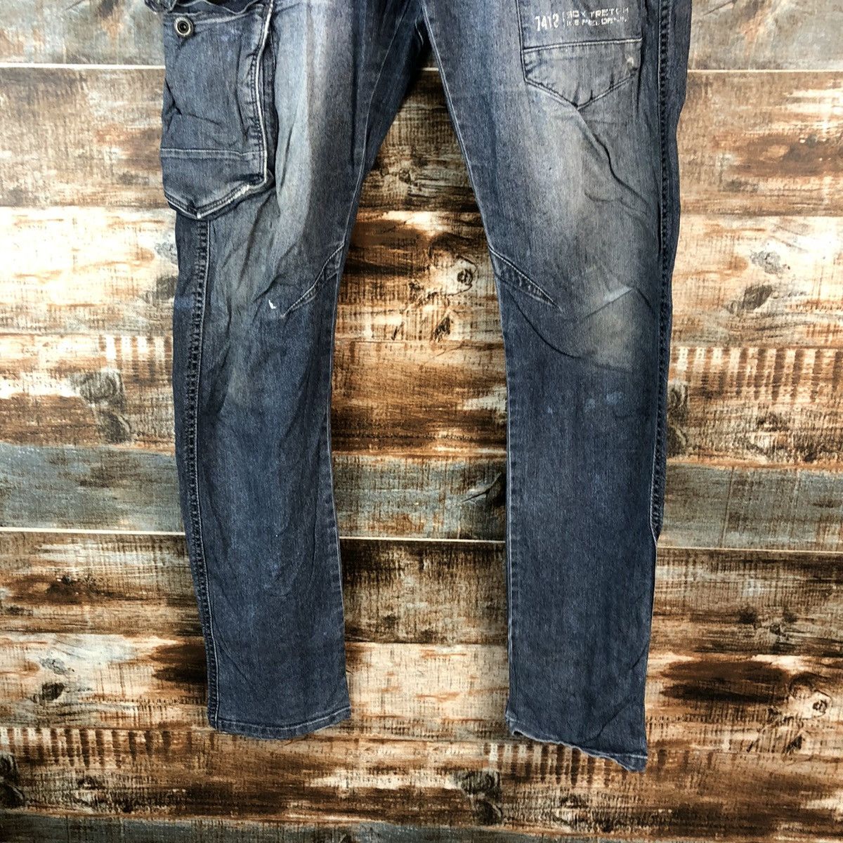 Japanese Brand Iz Frontier Blue Multipocket ripped Denim Pants #A2162 Size US 29 - 6 Thumbnail