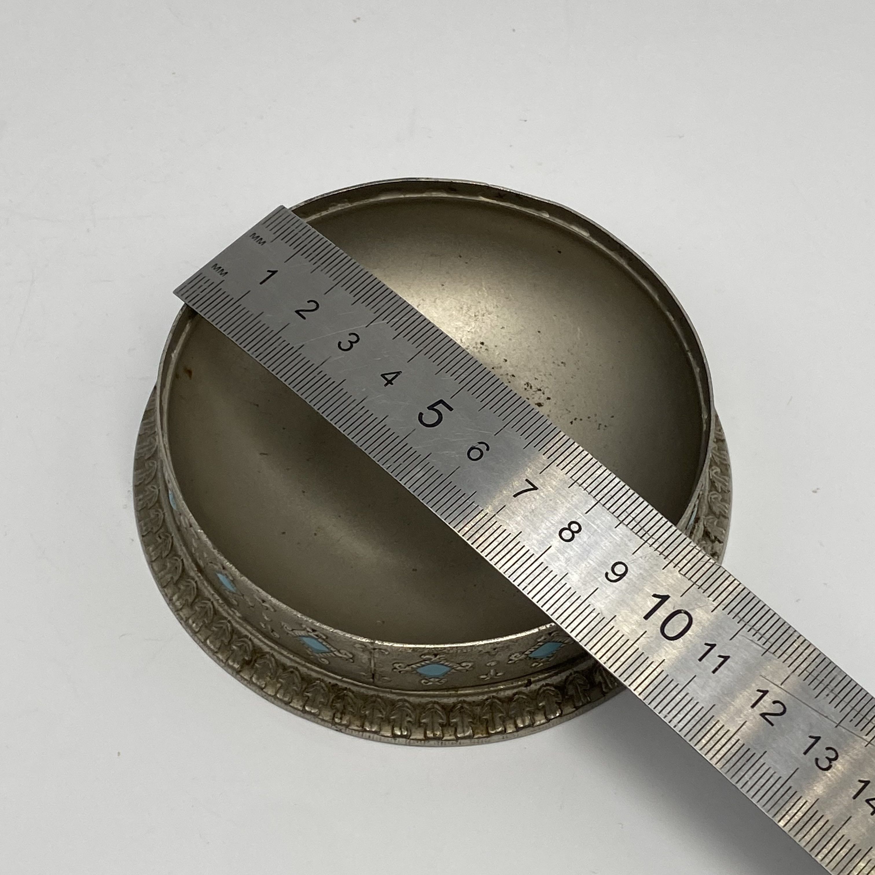 Vintage Large Vintage Soviet Powder Box Compact Enamel Bronze Size ONE SIZE - 8 Thumbnail