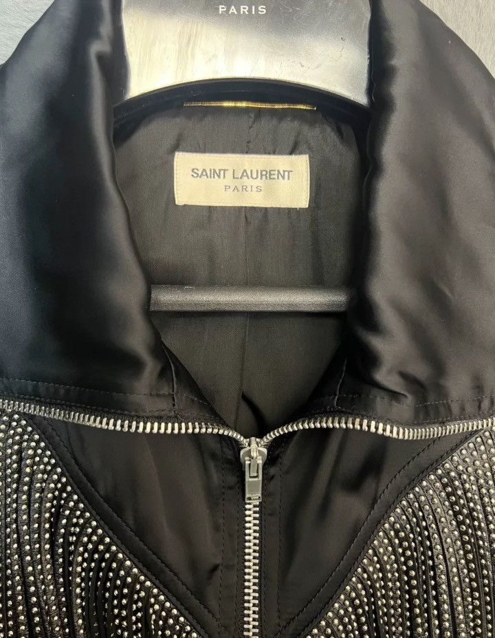 Saint Laurent Paris × Yves Saint Laurent Saint Laurent SLP genuine tassel silk jacket 2412-Nextarrow Size S / US 4 / IT 40 - 3 Thumbnail