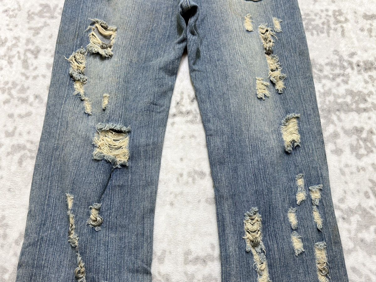 If Six Was Nine Hit Project Distressed Ring Hardware Light Wash Grunge Denim Size US 30 / EU 46 - 12 Thumbnail