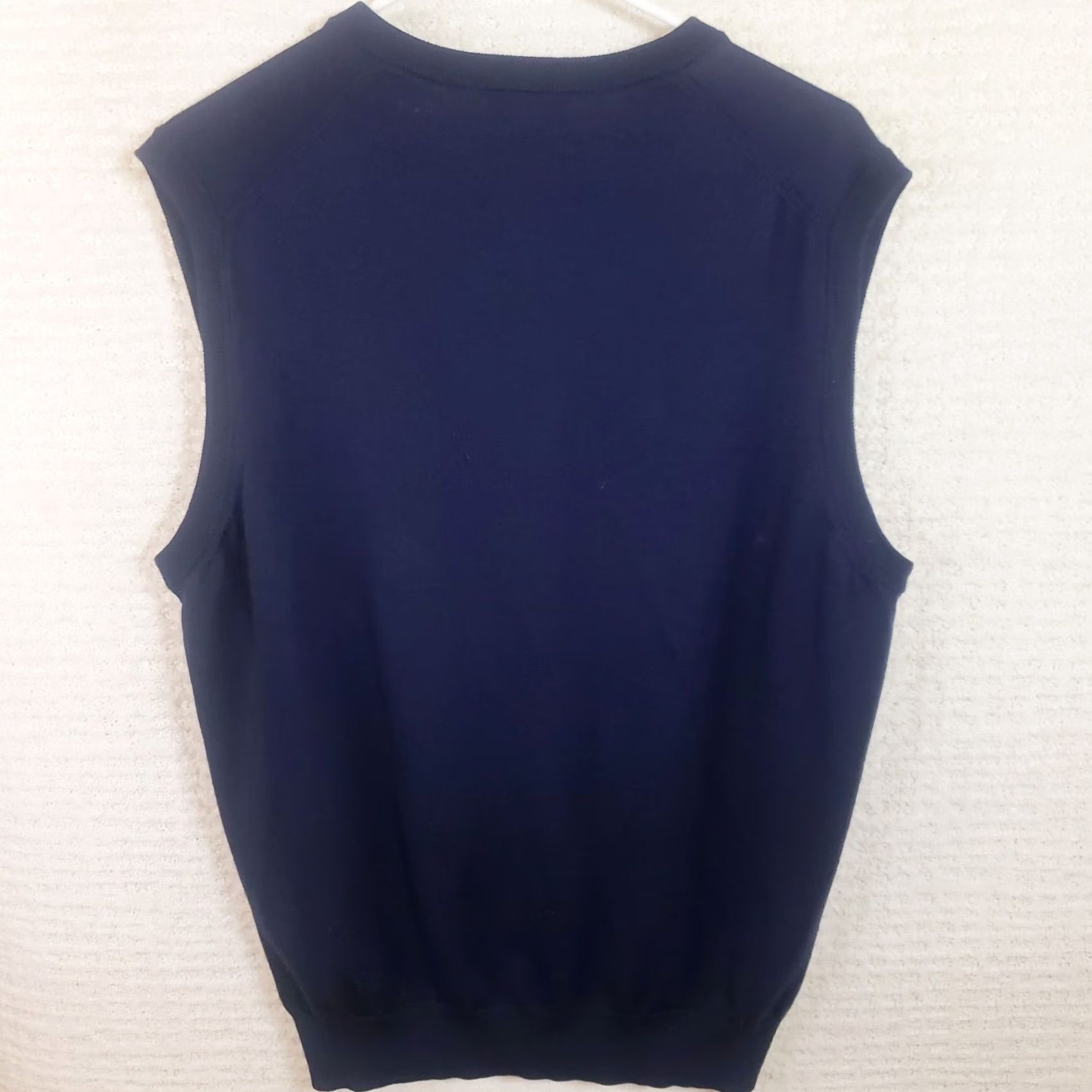 Brooks Brothers Brooks Brothers 100% Merino Wool Navy V-neck Sweater Vest Mens XL Solid Knit Sleeveless Classic Pattern Vintage: No Size US XL / EU 56 / 4 - 5 Thumbnail