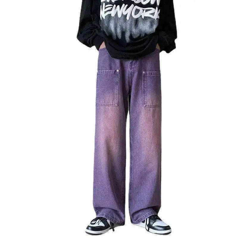 Japanese Brand Retro hip-hop straight leg wide leg jeans Size US 30 / EU 46 - 6 Thumbnail