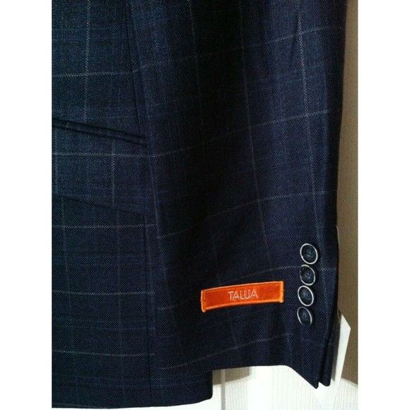 Tallia 350.00 TALLIA MEN'S NEW 48%WOOL 52%SILK COAT BLAZER SIZE:38R Size 38R - 3 Thumbnail