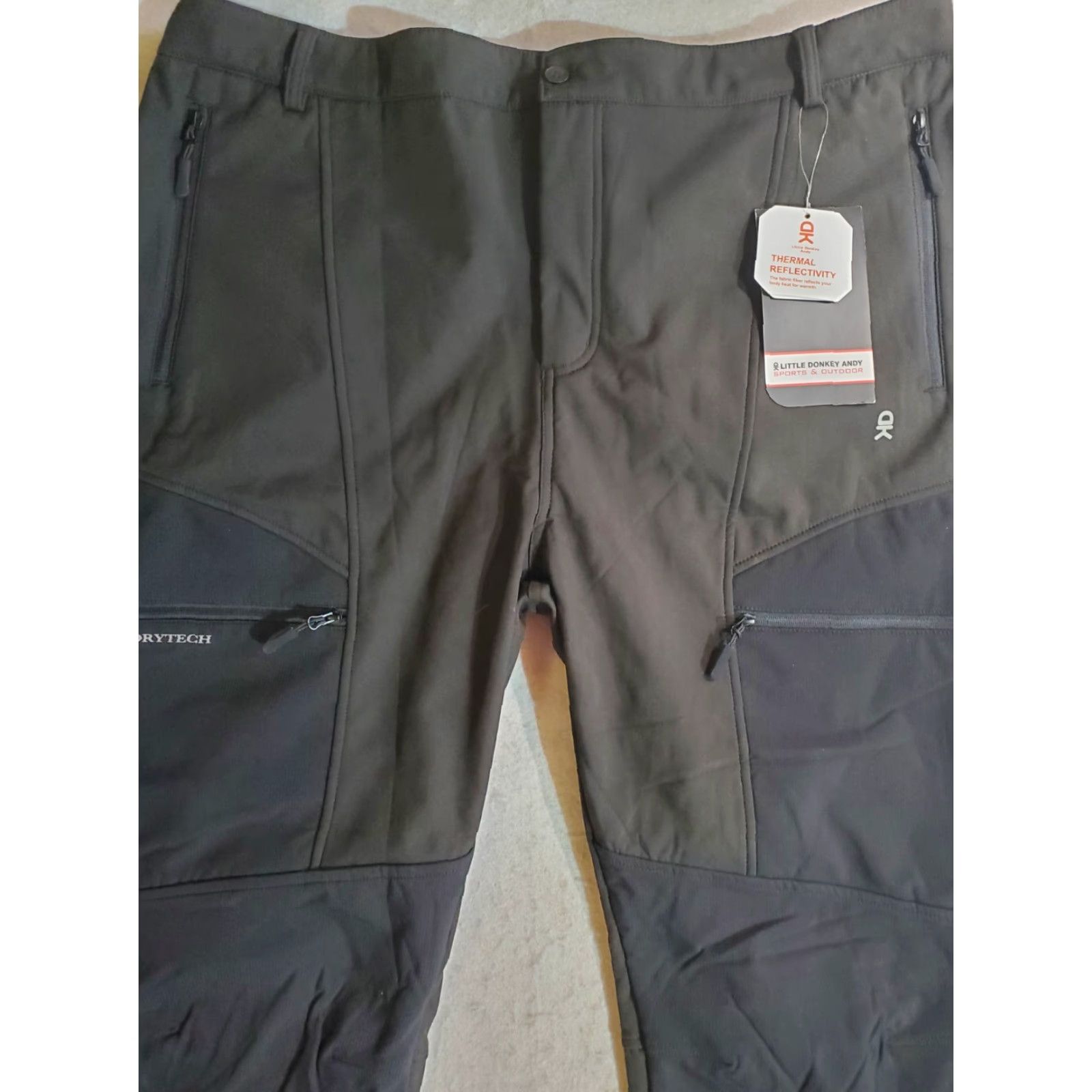 LIV Outdoor Outdoor Pants Mens XX-LARGE Regular Fit Polyester Cargo Pocket Black Stonewall? Size US 39 - 2 Thumbnail