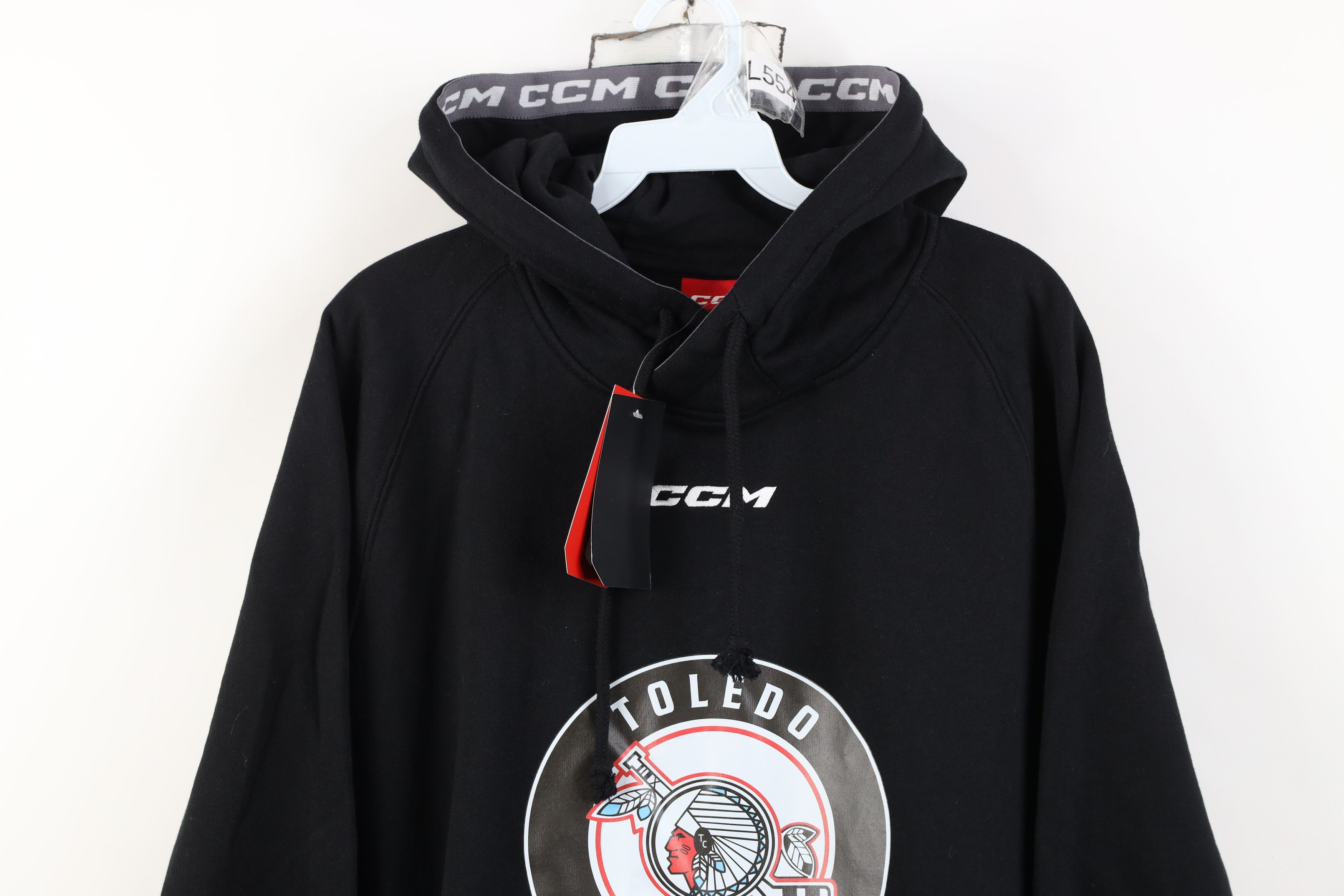 Vintage New CCM Hockey Toledo Cherokee Hoodie Sweatshirt Black Size US M / EU 48-50 / 2 - 2 Thumbnail