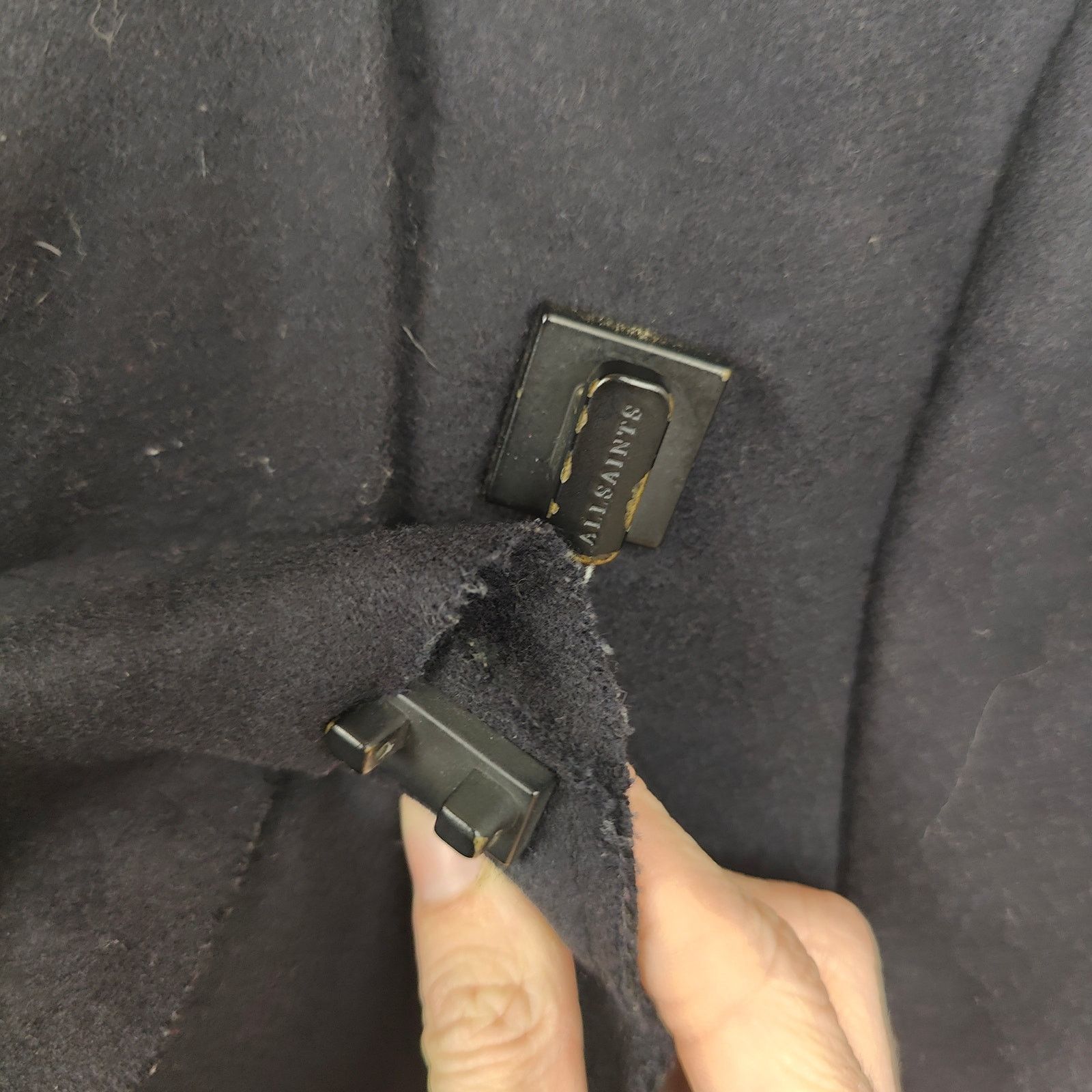 Allsaints AllSaints City Monument Coat Womens 8 Black Wool Blend Size M / US 6-8 / IT 42-44 - 3 Thumbnail