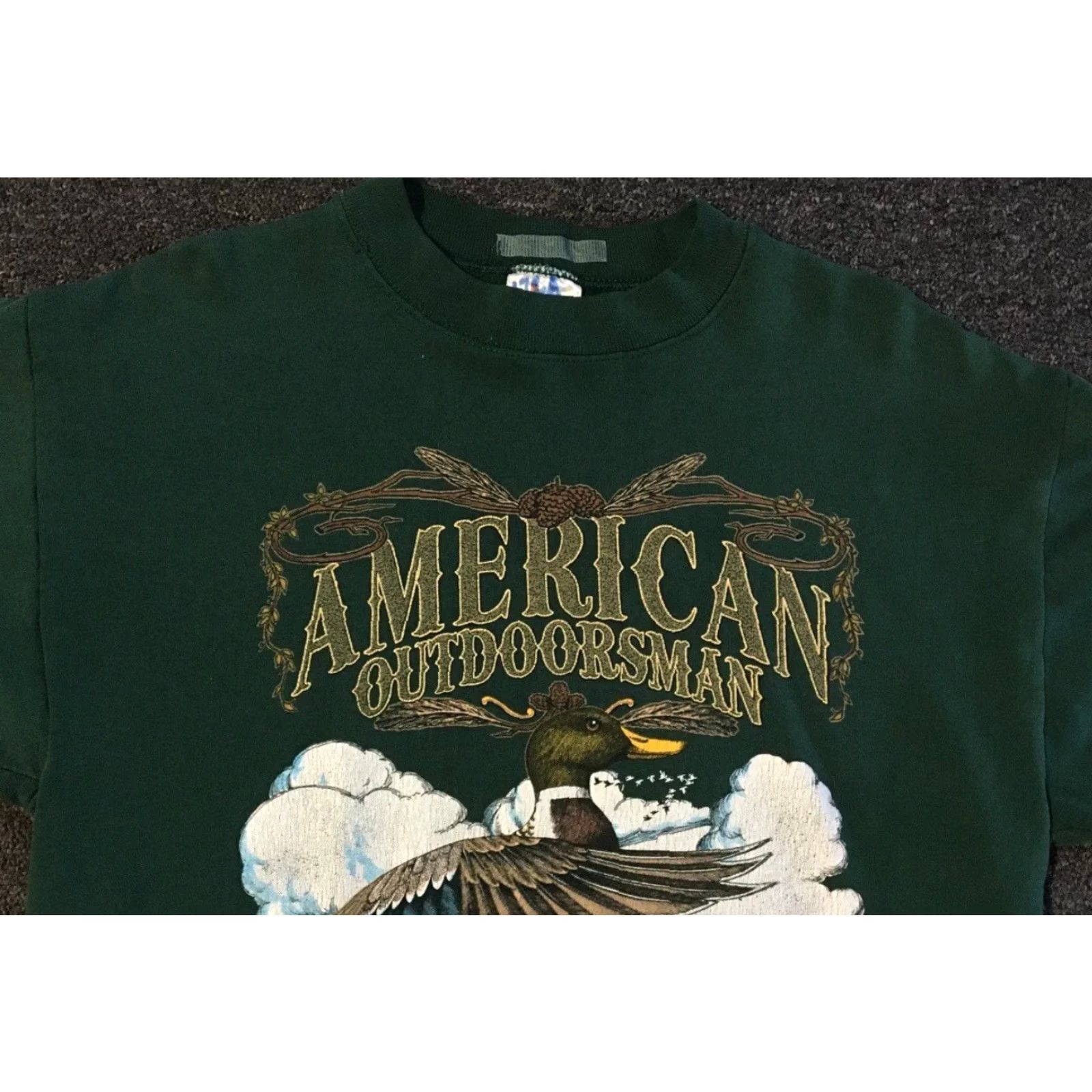 Vintage Vtg 90s American Outdoorsman Duck Faded Sweatshirt S USA Nature Animal Grunge Shirt Mens Green USA 90s Vintage Duck Art Faded Sweatshirt Sunglasses? Size US S / EU 44-46 / 1 - 5 Thumbnail