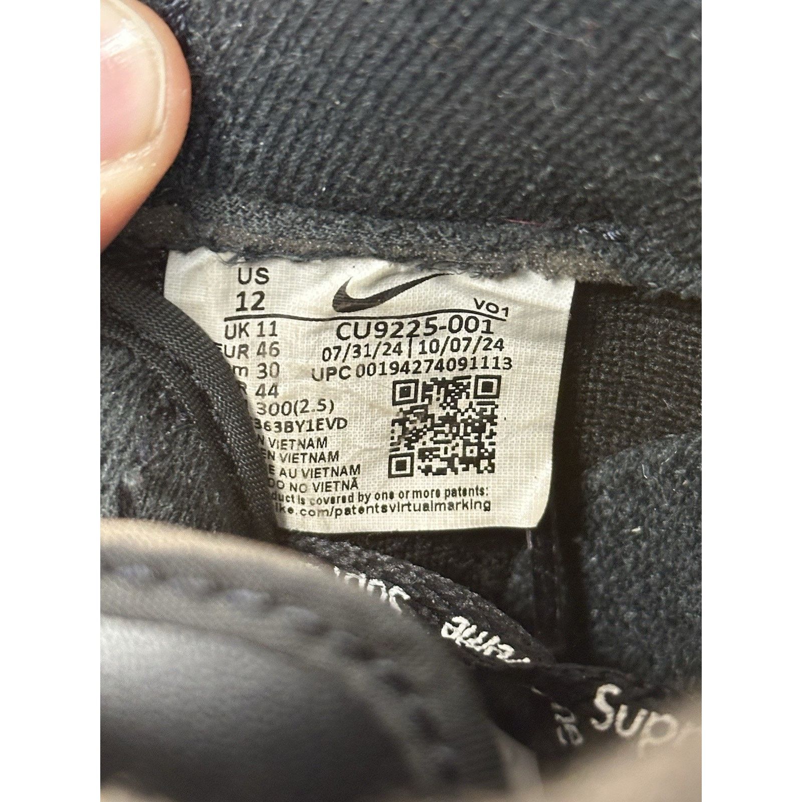 Nike Nike Air Force 1 Low x Supreme Box Logo - Black - Size 12 Size US 12 / EU 45 - 7 Thumbnail